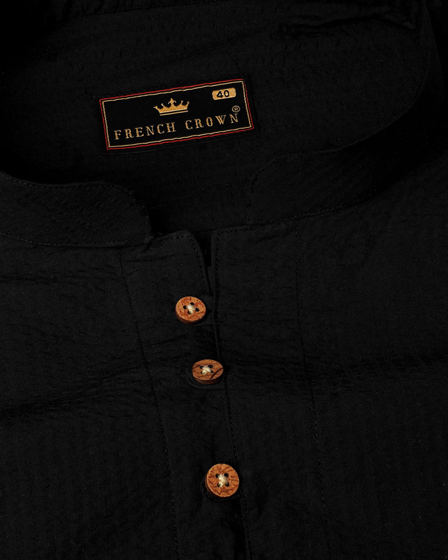 Jade Black Seersucker Giza Cotton Kurta Shirt 7950-KS-38,7950-KS-H-38,7950-KS-39,7950-KS-H-39,7950-KS-40,7950-KS-H-40,7950-KS-42,7950-KS-H-42,7950-KS-44,7950-KS-H-44,7950-KS-46,7950-KS-H-46,7950-KS-48,7950-KS-H-48,7950-KS-50,7950-KS-H-50,7950-KS-52,7950-KS-H-52