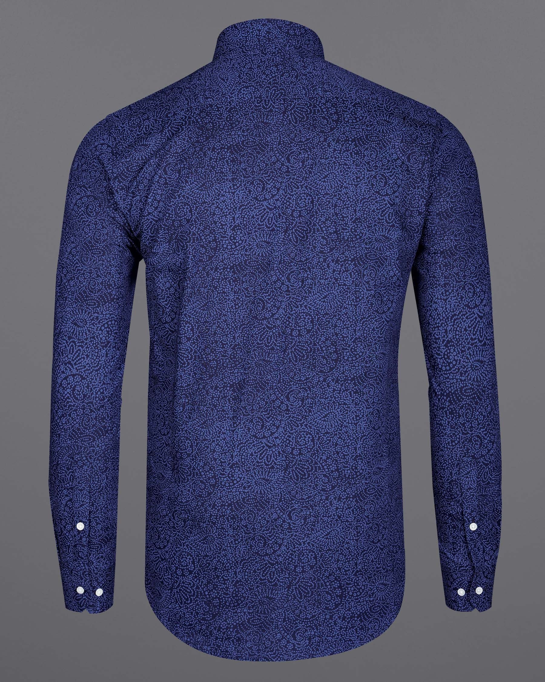 Mirage Navy Blue With San Marino Blue Paisley Chambray Premium Cotton Shirt 7959-38,7959-H-38,7959-39,7959-H-39,7959-40,7959-H-40,7959-42,7959-H-42,7959-44,7959-H-44,7959-46,7959-H-46,7959-48,7959-H-48,7959-50,7959-H-50,7959-52,7959-H-52