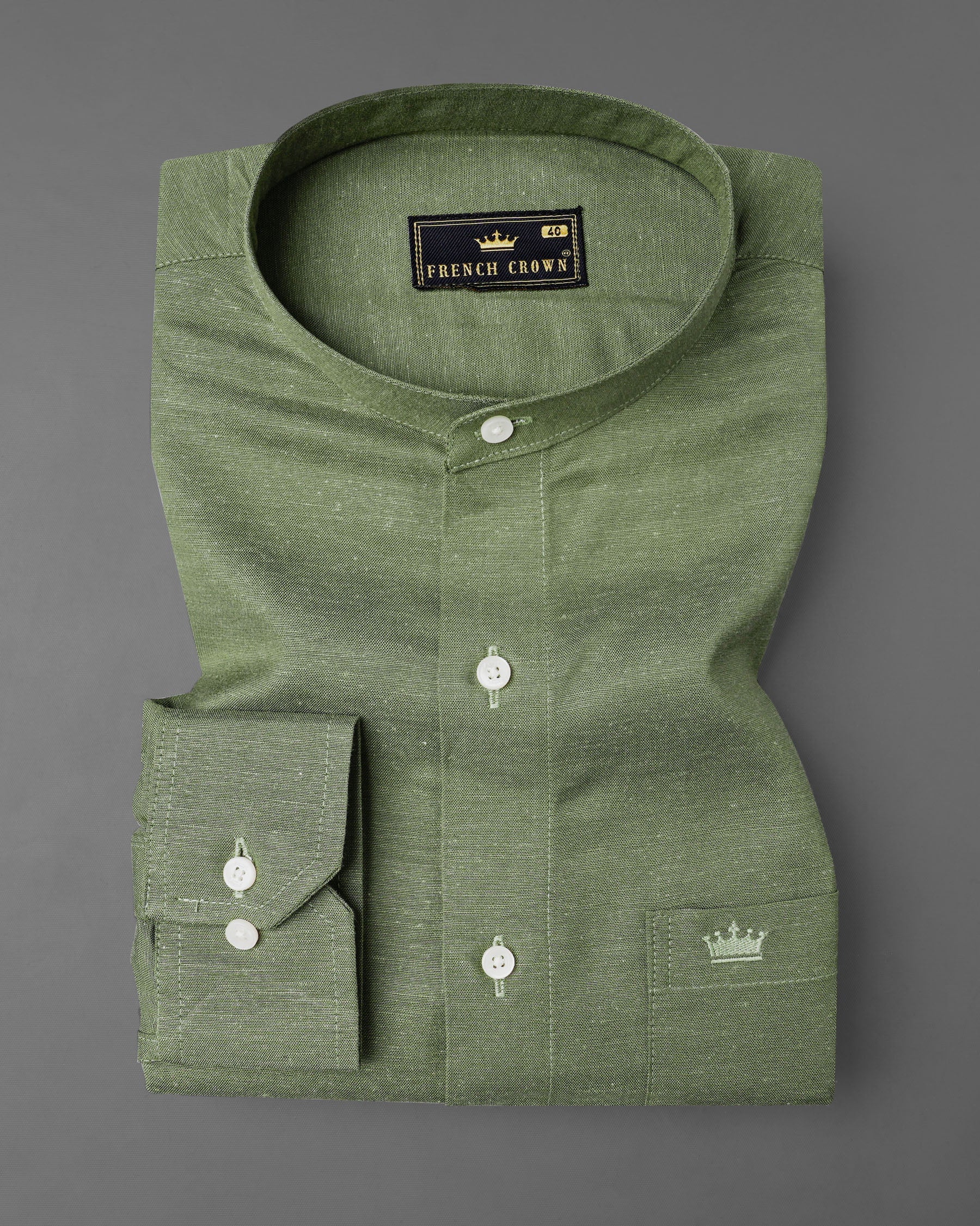 Highland Green Luxurious Linen Shirt