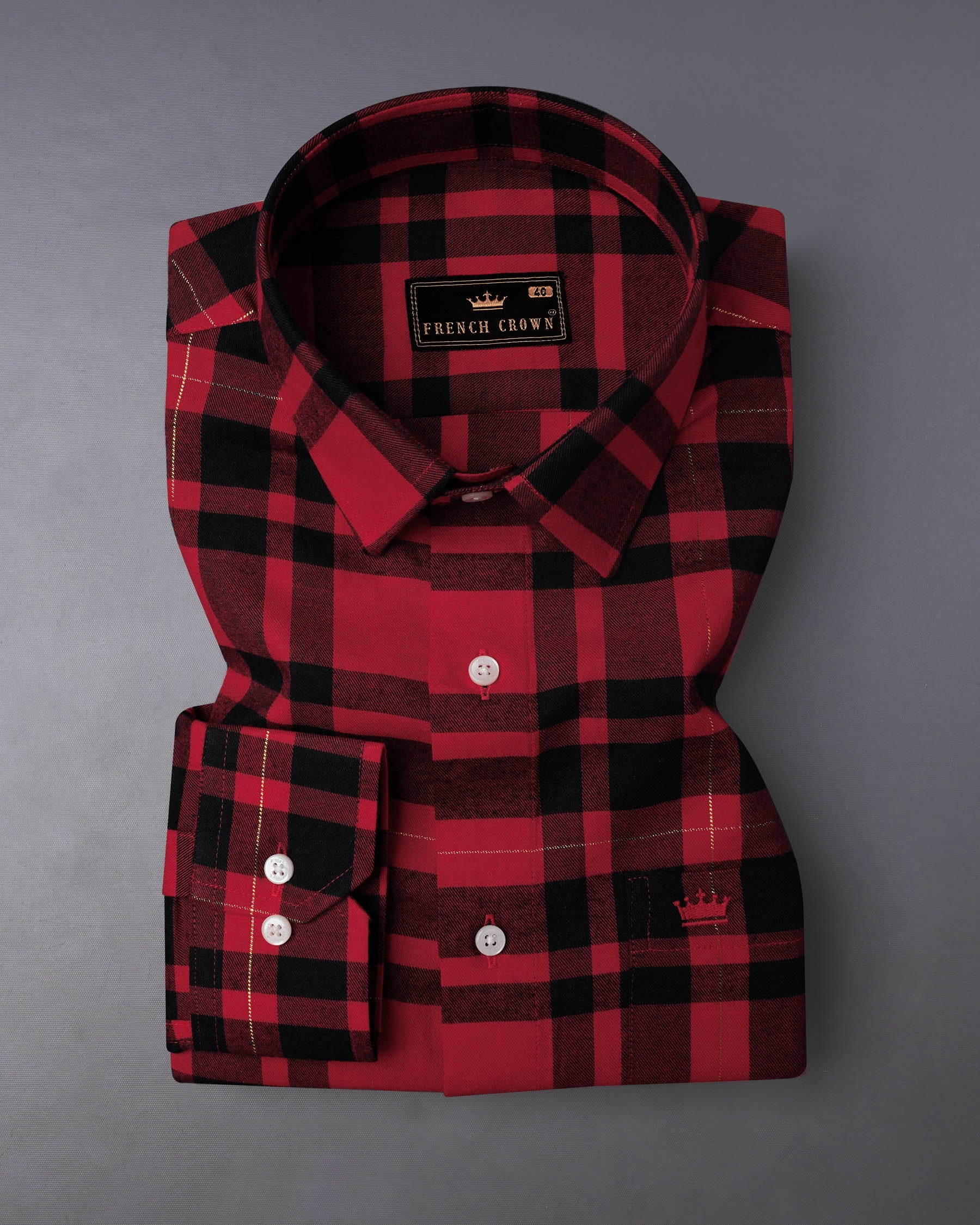 Vivid Auburn Red Plaid Flannel Premium Cotton Shirt 7971-38,7971-H-38,7971-39,7971-H-39,7971-40,7971-H-40,7971-42,7971-H-42,7971-44,7971-H-44,7971-46,7971-H-46,7971-48,7971-H-48,7971-50,7971-H-50,7971-52,7971-H-52