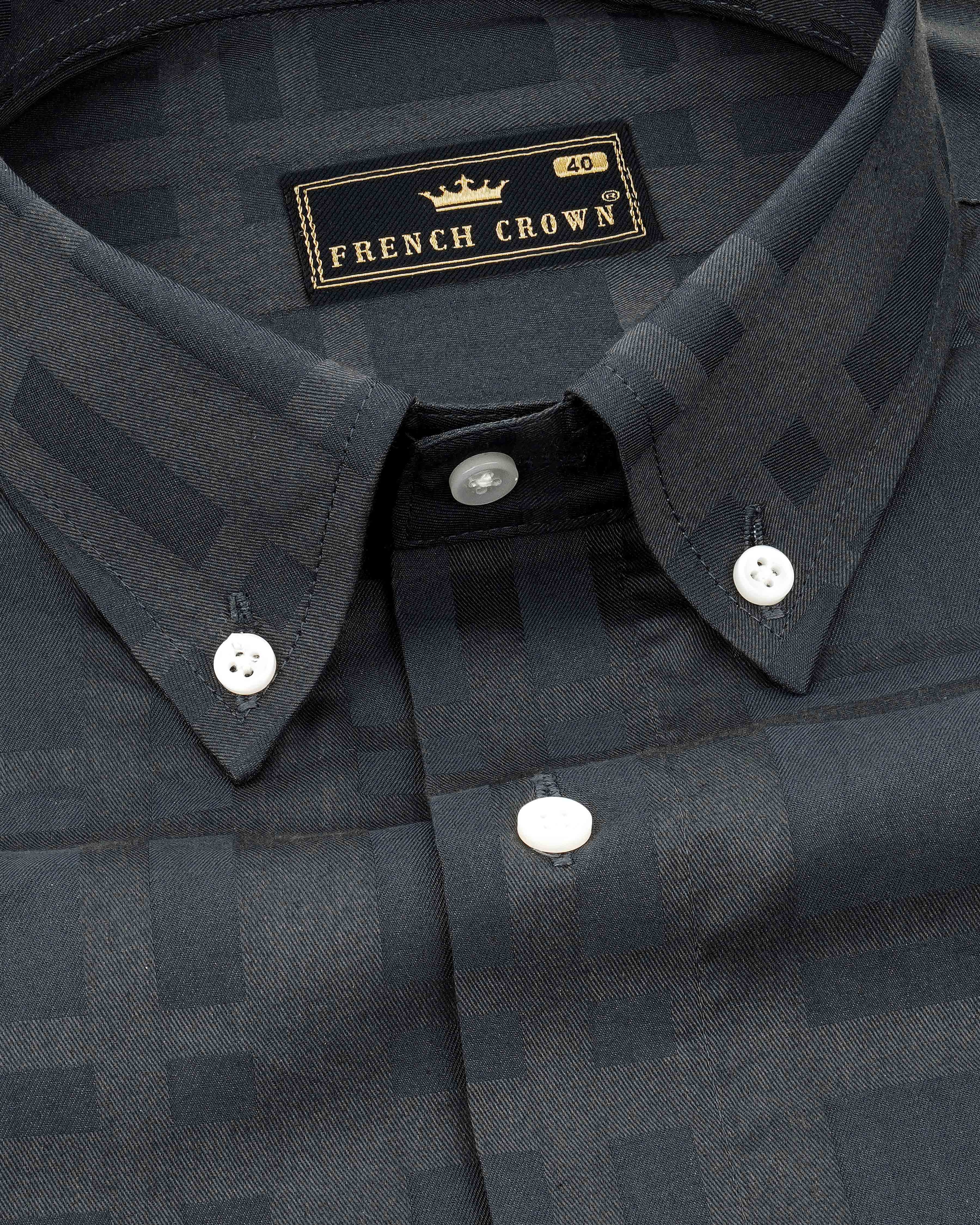 Fuscous Gray 3D Plaid Dobby Textured Premium Giza Cotton Shirt 7975-BD-38,7975-BD-H-38,7975-BD-39,7975-BD-H-39,7975-BD-40,7975-BD-H-40,7975-BD-42,7975-BD-H-42,7975-BD-44,7975-BD-H-44,7975-BD-46,7975-BD-H-46,7975-BD-48,7975-BD-H-48,7975-BD-50,7975-BD-H-50,7975-BD-52,7975-BD-H-52