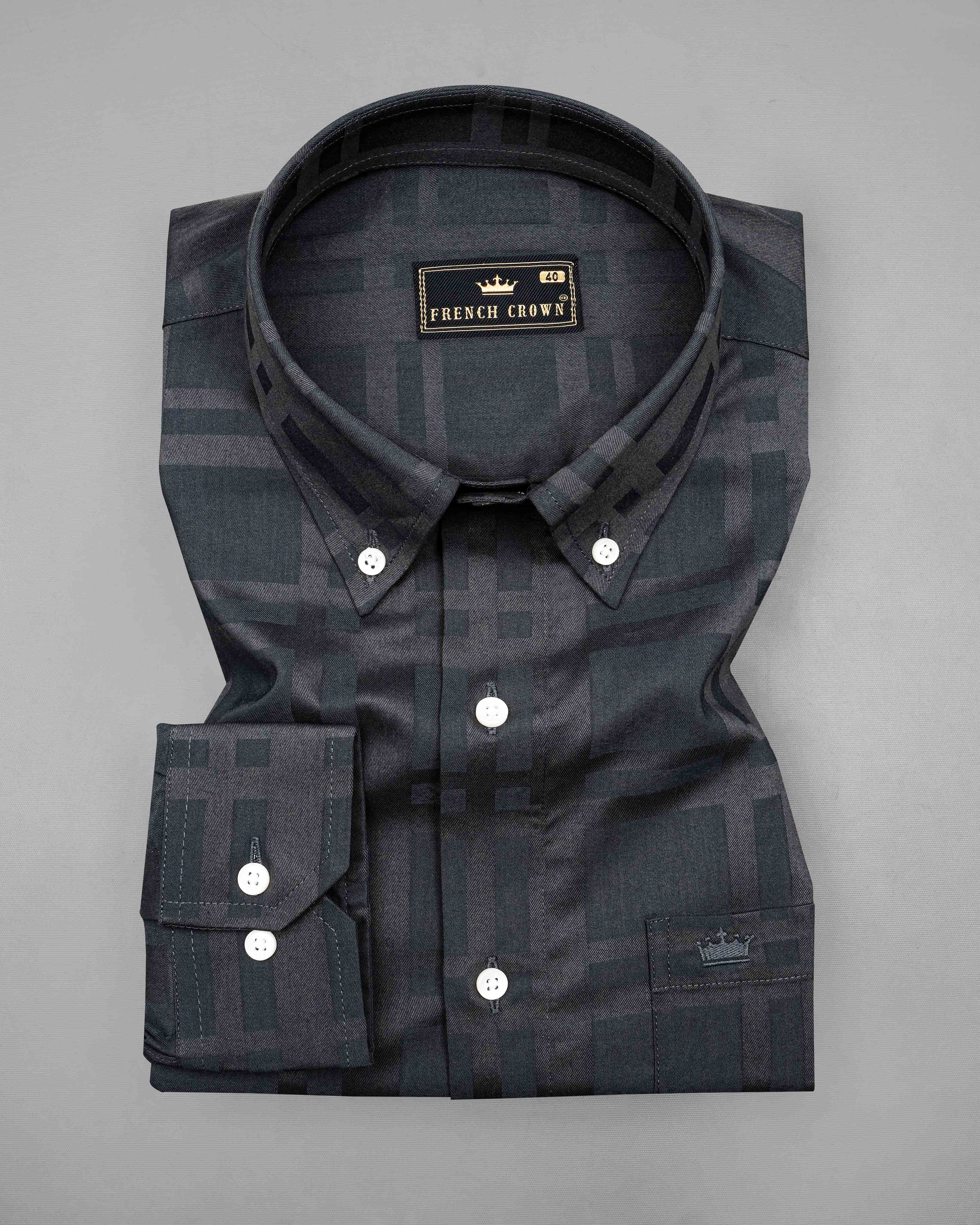 Fuscous Gray 3D Plaid Dobby Textured Premium Giza Cotton Shirt 7975-BD-38,7975-BD-H-38,7975-BD-39,7975-BD-H-39,7975-BD-40,7975-BD-H-40,7975-BD-42,7975-BD-H-42,7975-BD-44,7975-BD-H-44,7975-BD-46,7975-BD-H-46,7975-BD-48,7975-BD-H-48,7975-BD-50,7975-BD-H-50,7975-BD-52,7975-BD-H-52