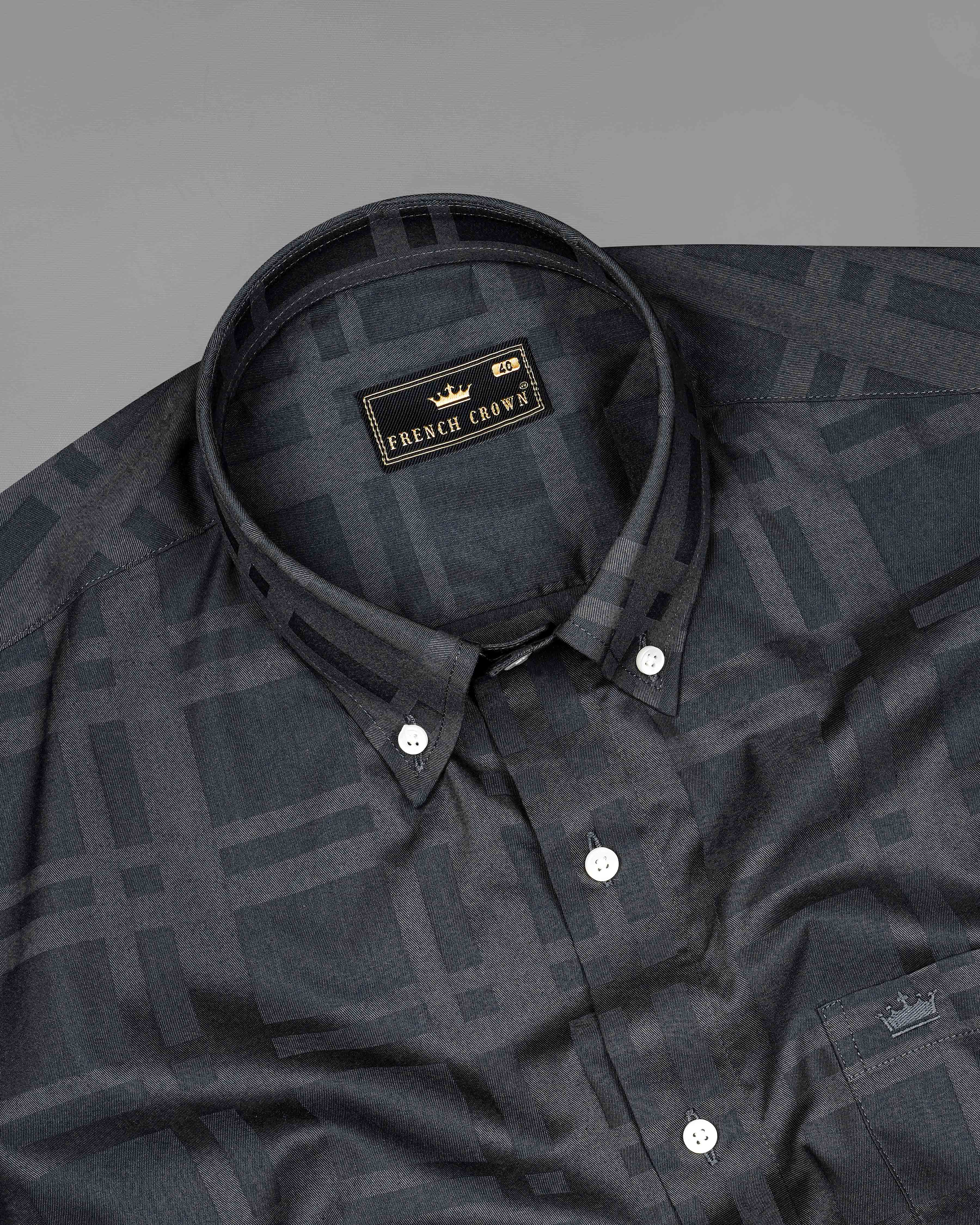 Fuscous Gray 3D Plaid Dobby Textured Premium Giza Cotton Shirt 7975-BD-38,7975-BD-H-38,7975-BD-39,7975-BD-H-39,7975-BD-40,7975-BD-H-40,7975-BD-42,7975-BD-H-42,7975-BD-44,7975-BD-H-44,7975-BD-46,7975-BD-H-46,7975-BD-48,7975-BD-H-48,7975-BD-50,7975-BD-H-50,7975-BD-52,7975-BD-H-52