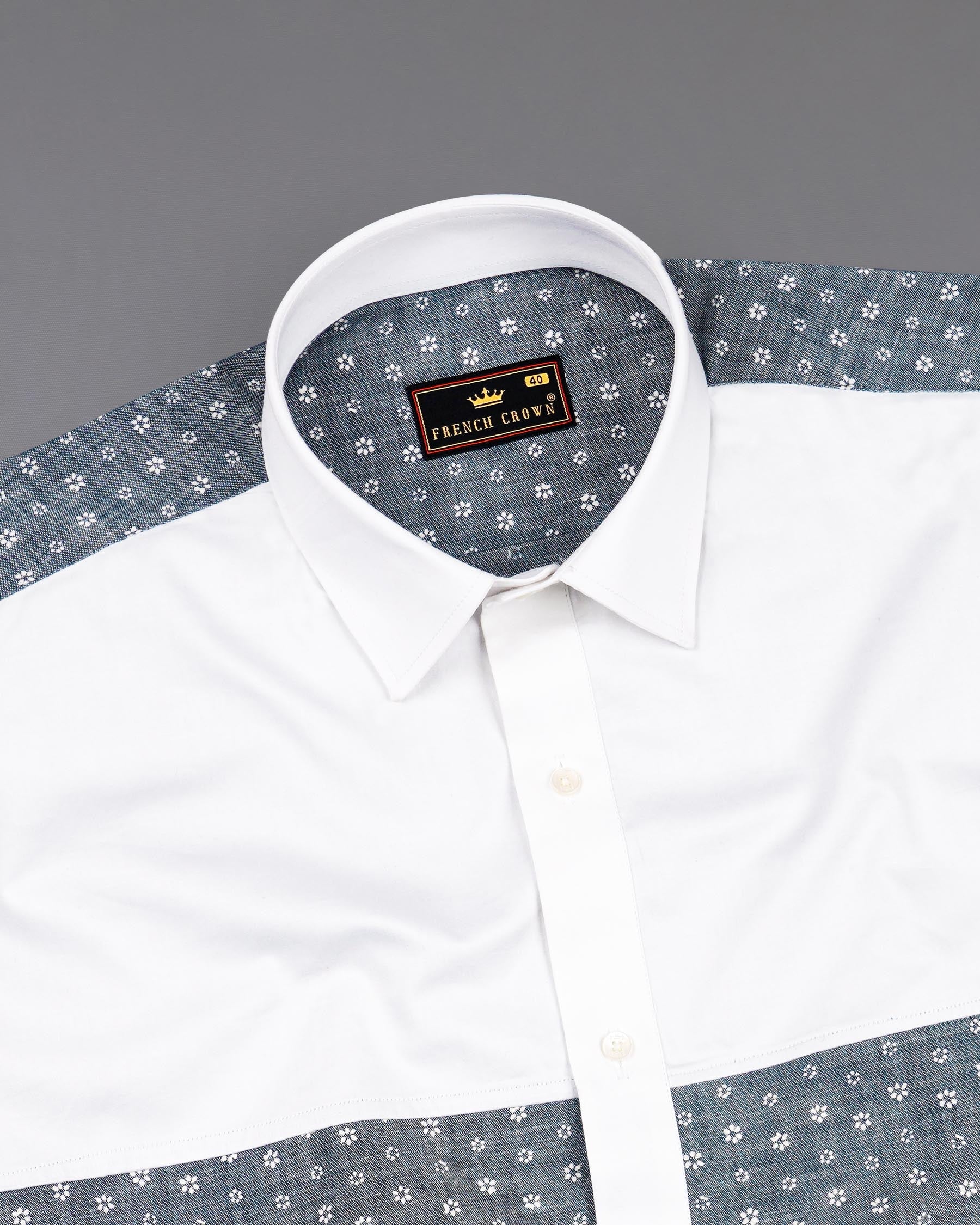 Comet Gray and Bright White Chambray Premium Cotton Designer Shirt 7982-P186-38,7982-P186-H-38,7982-P186-39,7982-P186-H-39,7982-P186-40,7982-P186-H-40,7982-P186-42,7982-P186-H-42,7982-P186-44,7982-P186-H-44,7982-P186-46,7982-P186-H-46,7982-P186-48,7982-P186-H-48,7982-P186-50,7982-P186-H-50,7982-P186-52,7982-P186-H-52