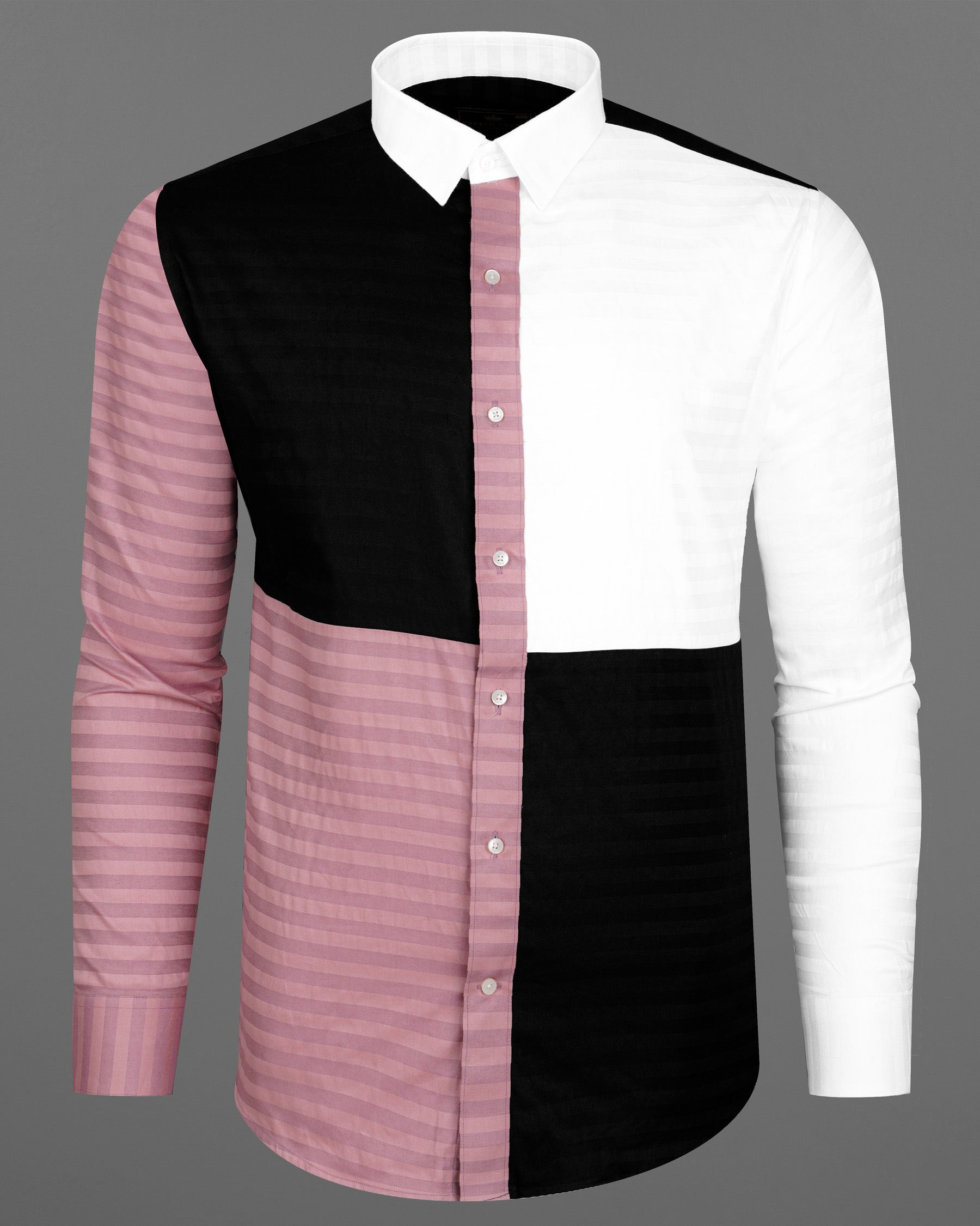 Oriental Pink Striped with Jade Black and White Super Soft Premium Cotton Designer Block Shirt 8045-P102-38,8045-P102-38,8045-P102-39,8045-P102-39,8045-P102-40,8045-P102-40,8045-P102-42,8045-P102-42,8045-P102-44,8045-P102-44,8045-P102-46,8045-P102-46,8045-P102-48,8045-P102-48,8045-P102-50,8045-P102-50,8045-P102-52,8045-P102-52