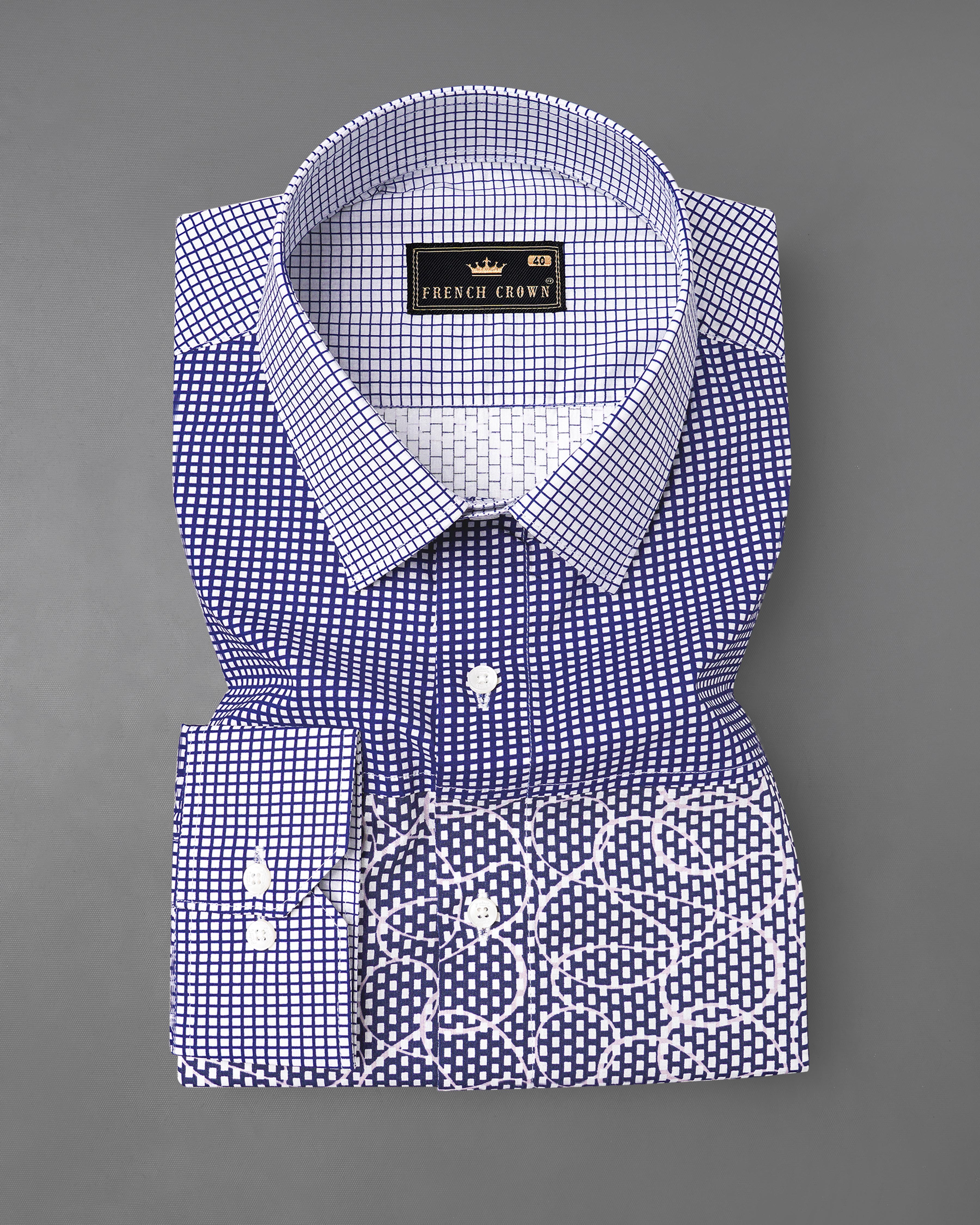 Meteorite Blue and White Premium Cotton Designer Block Shirt 8050-P112-38,8050-P112-38,8050-P112-39,8050-P112-39,8050-P112-40,8050-P112-40,8050-P112-42,8050-P112-42,8050-P112-44,8050-P112-44,8050-P112-46,8050-P112-46,8050-P112-48,8050-P112-48,8050-P112-50,8050-P112-50,8050-P112-52,8050-P112-52