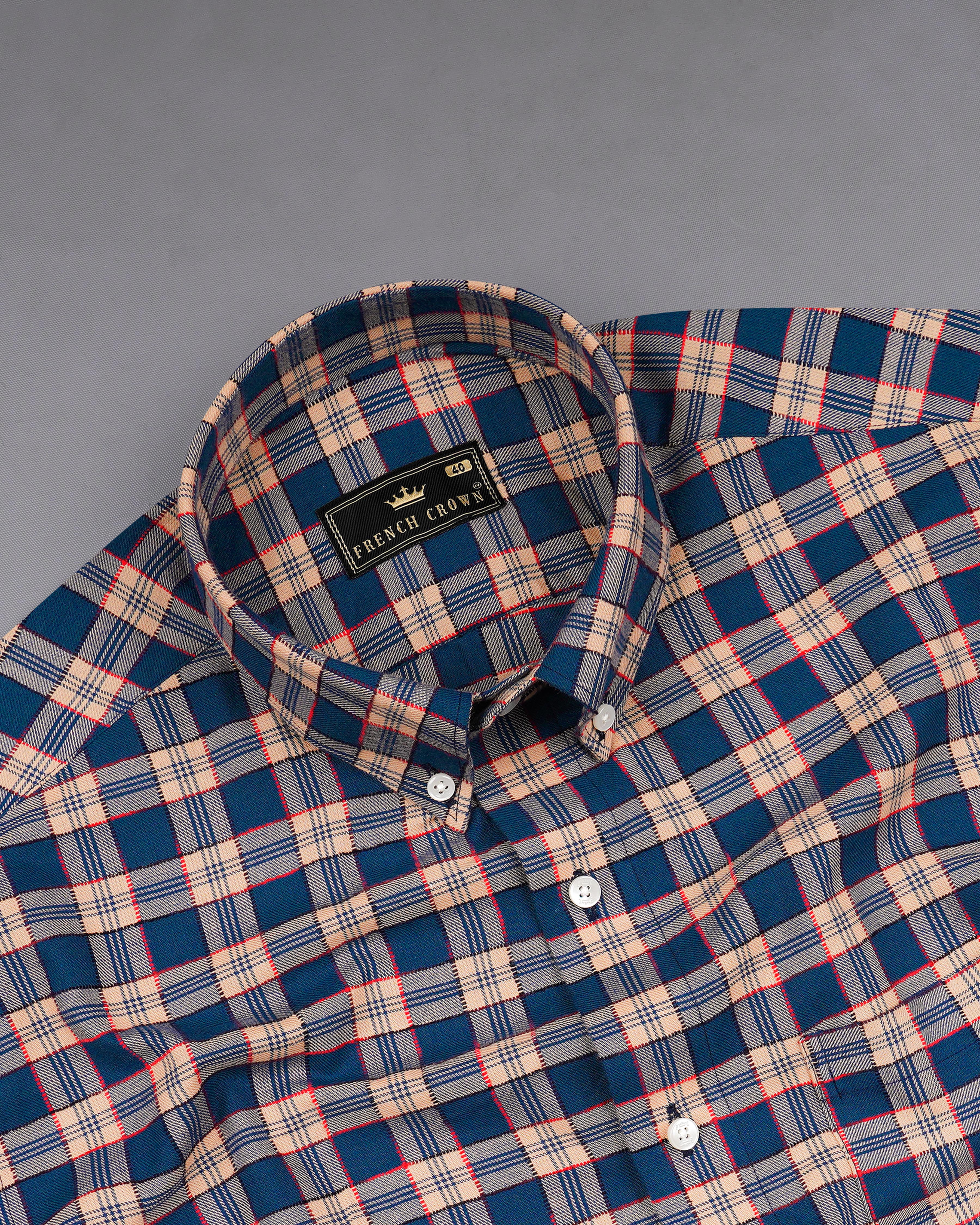 Tarawera Navy Blue with Tequila Light Brown Plaid Dobby Textured Premium Giza Cotton Shirt 8067-BD-38,8067-BD-38,8067-BD-39,8067-BD-39,8067-BD-40,8067-BD-40,8067-BD-42,8067-BD-42,8067-BD-44,8067-BD-44,8067-BD-46,8067-BD-46,8067-BD-48,8067-BD-48,8067-BD-50,8067-BD-50,8067-BD-52,8067-BD-52