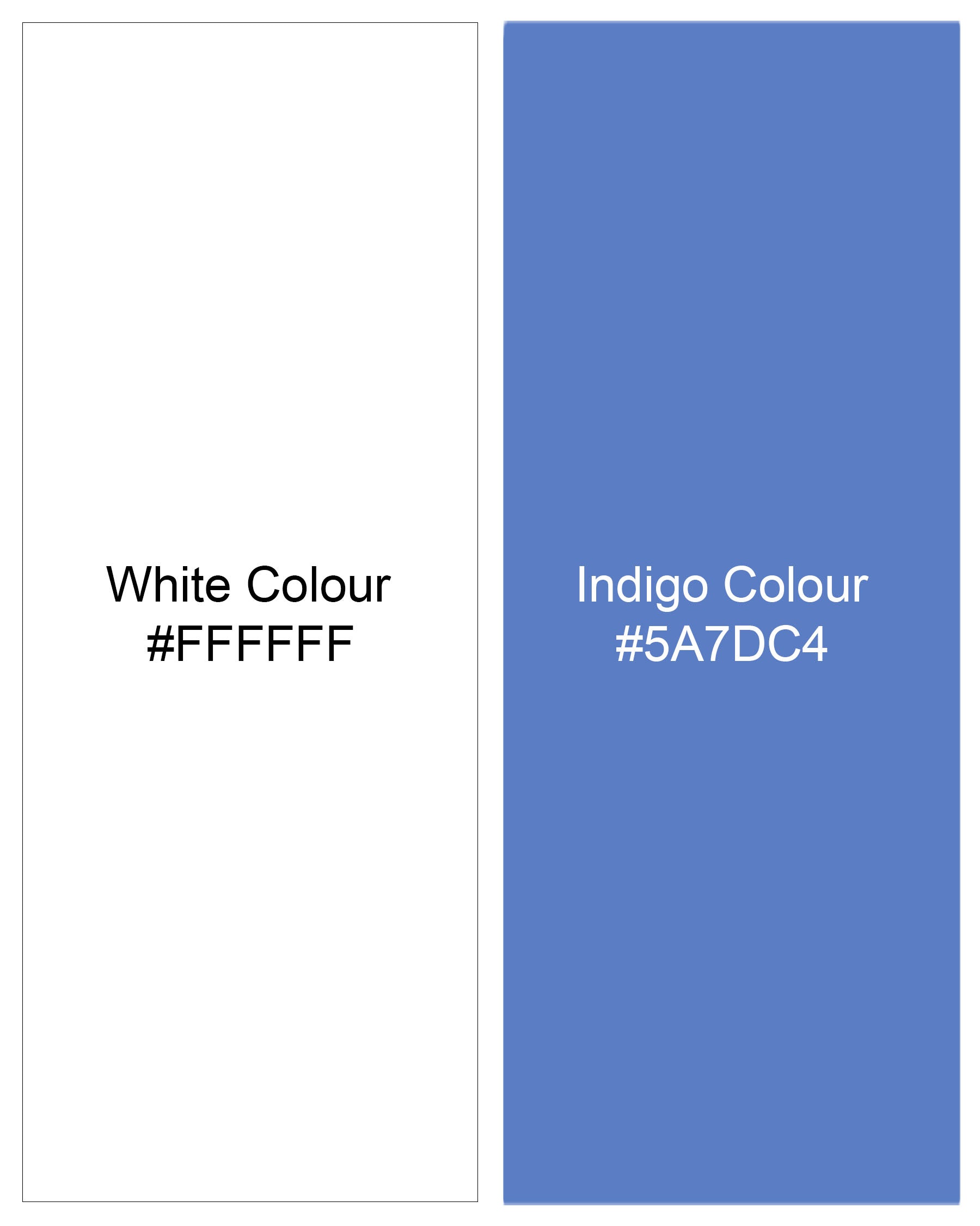 Indigo Blue and White Striped Royal Oxford Shirt