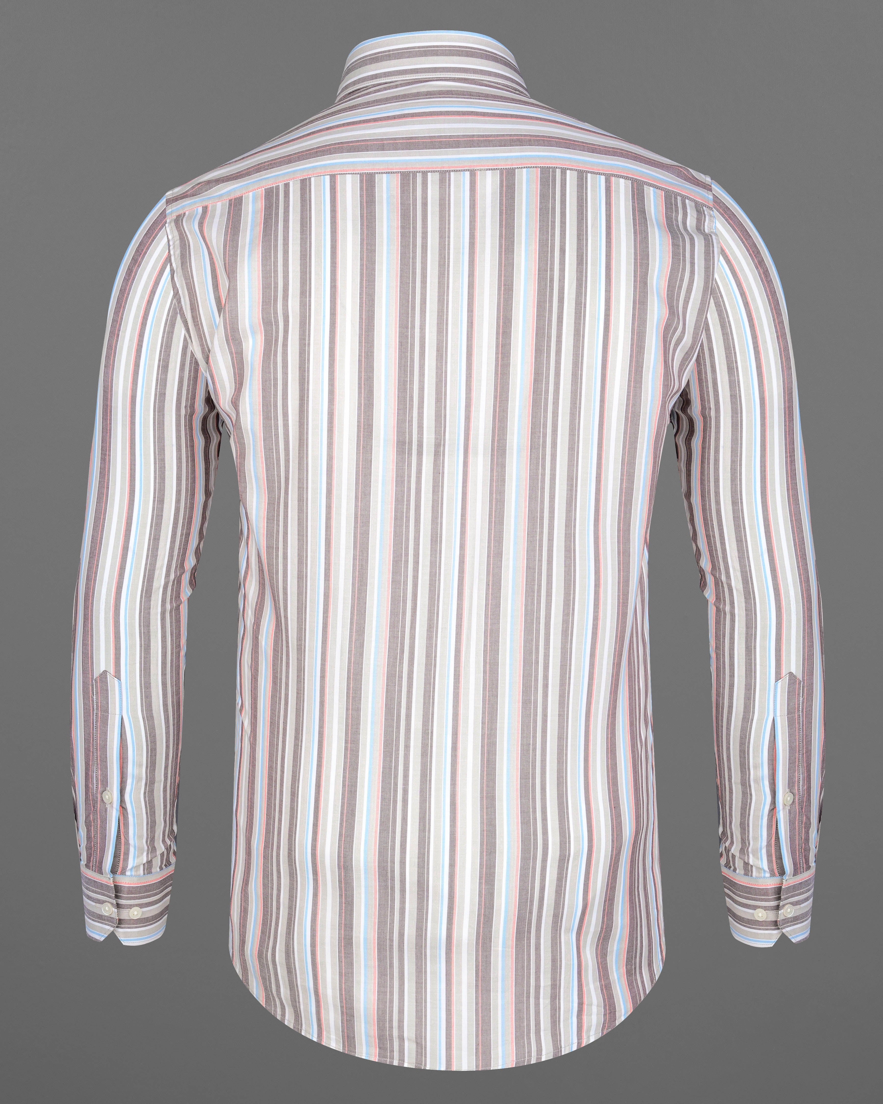 Oyster Gray with Hurricane Brown Multicolour Striped Premium Cotton Shirt 8135-38, 8135-H-38, 8135-39, 8135-H-39, 8135-40, 8135-H-40, 8135-42, 8135-H-42, 8135-44, 8135-H-44, 8135-46, 8135-H-46, 8135-48, 8135-H-48, 8135-50, 8135-H-50, 8135-52, 8135-H-52