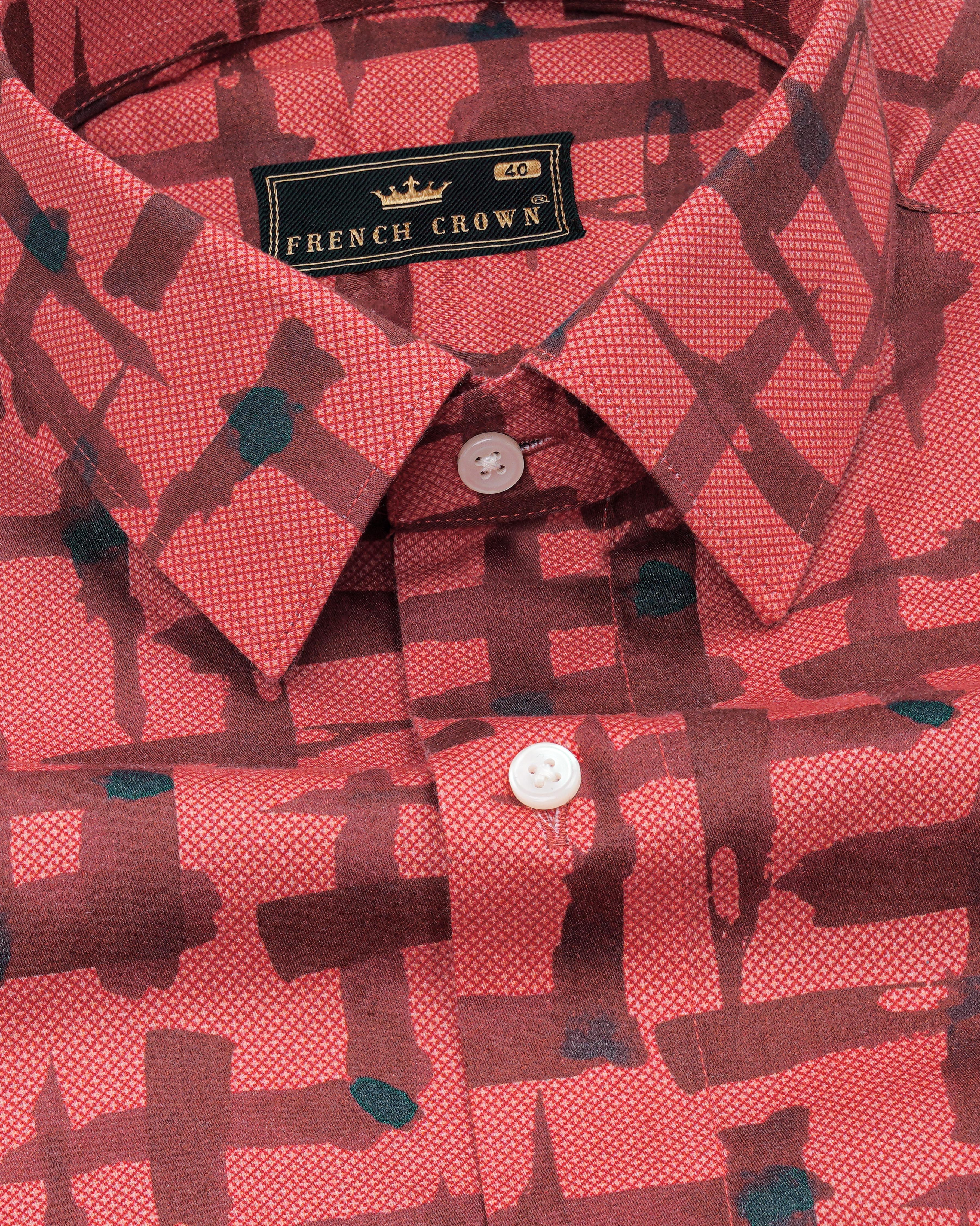 Pastel Pink with Deep Coffee Brown Abstract Printed Super Soft Premium Cotton Shirt 8190 -38,8190 -H-38,8190 -39,8190 -H-39,8190 -40,8190 -H-40,8190 -42,8190 -H-42,8190 -44,8190 -H-44,8190 -46,8190 -H-46,8190 -48,8190 -H-48,8190 -50,8190 -H-50,8190 -52,8190 -H-52