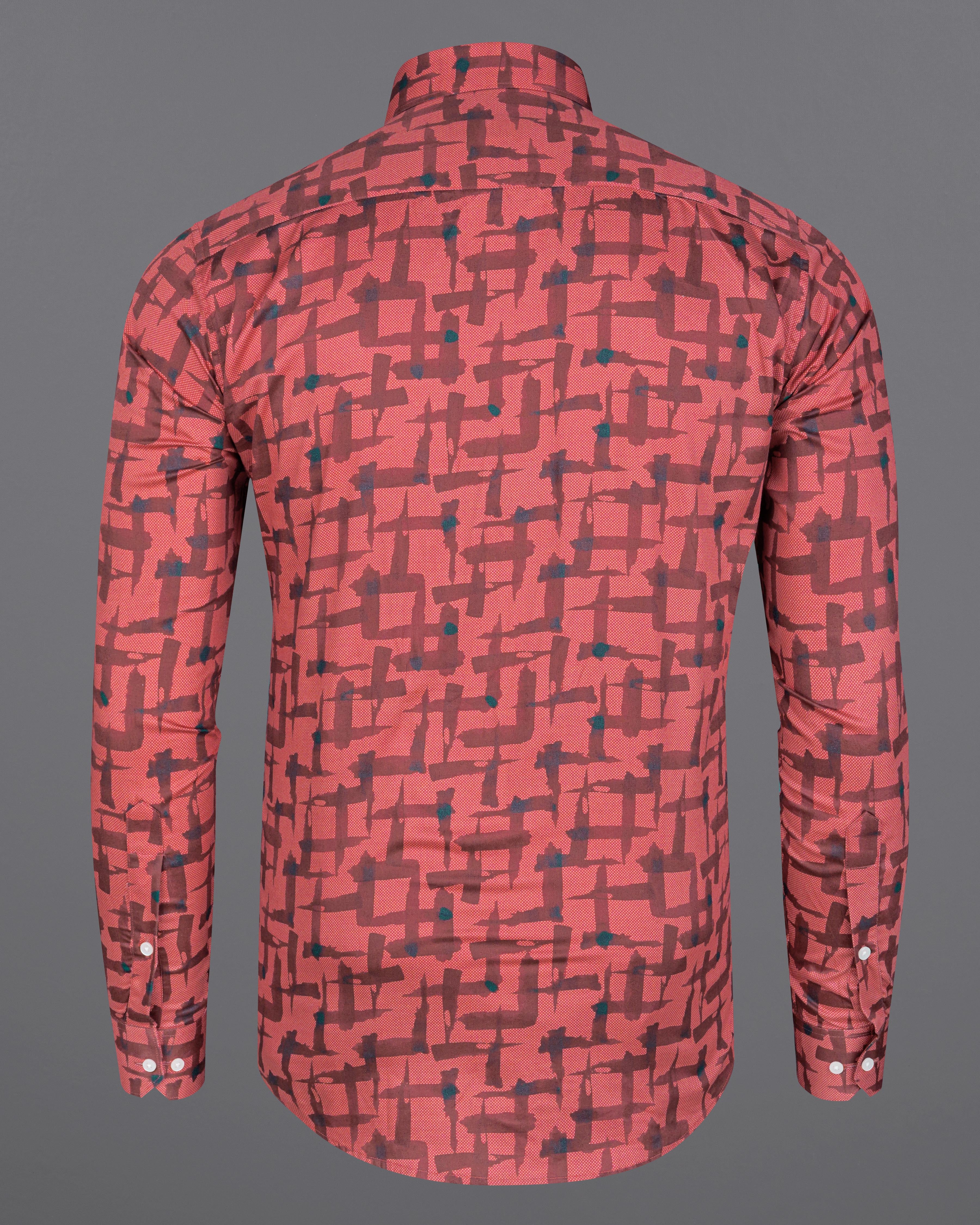 Pastel Pink with Deep Coffee Brown Abstract Printed Super Soft Premium Cotton Shirt 8190 -38,8190 -H-38,8190 -39,8190 -H-39,8190 -40,8190 -H-40,8190 -42,8190 -H-42,8190 -44,8190 -H-44,8190 -46,8190 -H-46,8190 -48,8190 -H-48,8190 -50,8190 -H-50,8190 -52,8190 -H-52