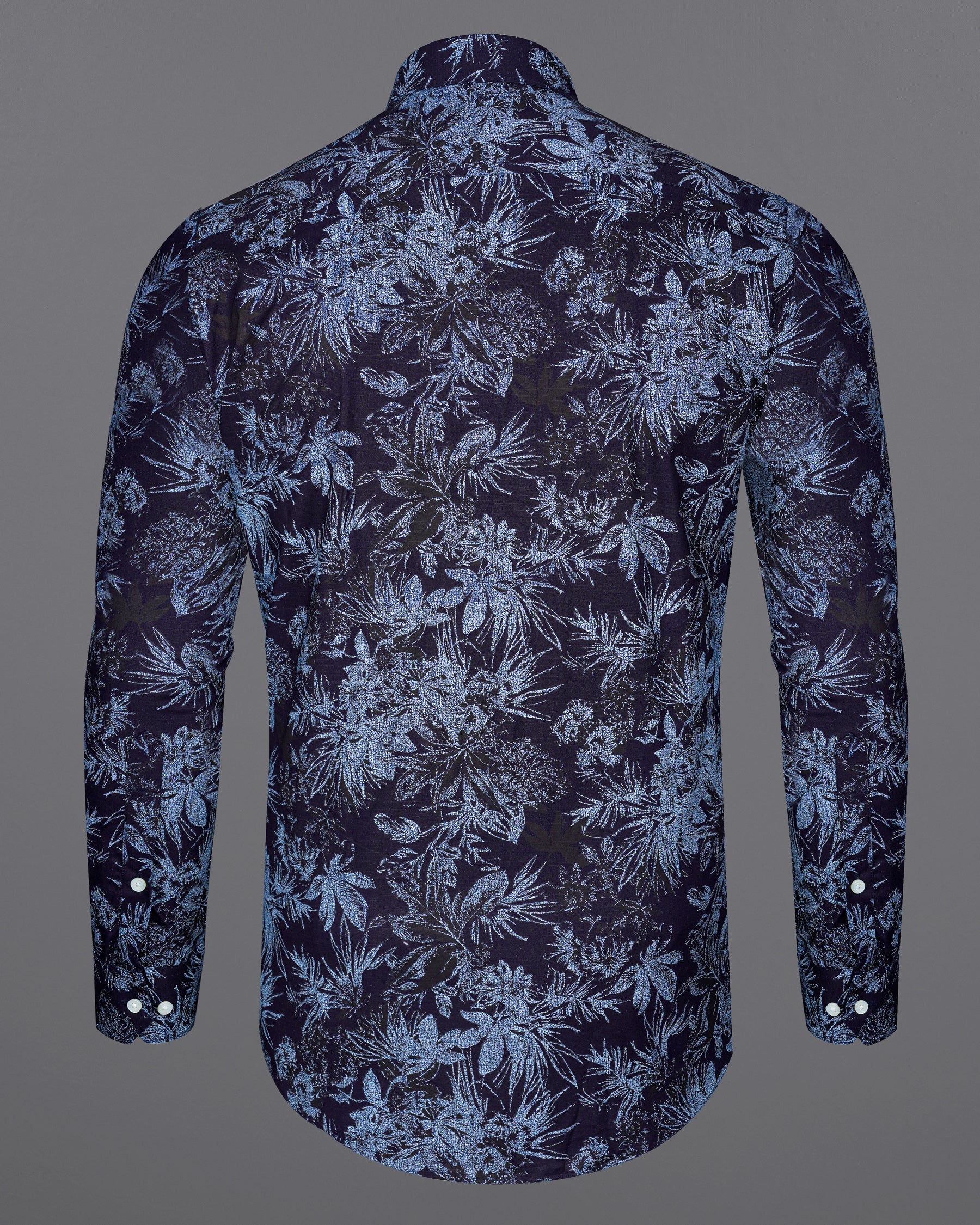 Blackcurrant Navy Blue with Ship Cove Blue Floral Chambray Textured Premium Cotton Shirt 8238-BD-38,8238-BD-H-38,8238-BD-39,8238-BD-H-39,8238-BD-40,8238-BD-H-40,8238-BD-42,8238-BD-H-42,8238-BD-44,8238-BD-H-44,8238-BD-46,8238-BD-H-46,8238-BD-48,8238-BD-H-48,8238-BD-50,8238-BD-H-50,8238-BD-52,8238-BD-H-52