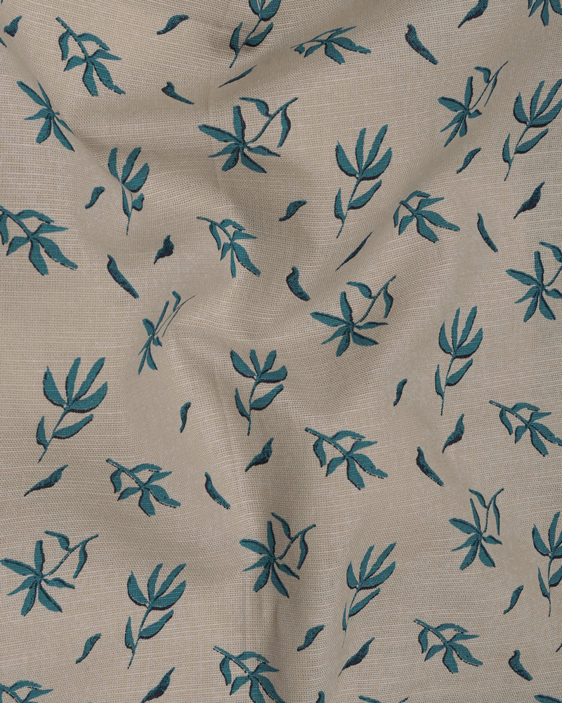 Pearl Bush Gray with Eastern Aqua Blue Leaves Textured Luxurious Linen Shirt 8254-38, 8254-H-38, 8254-39, 8254-H-39, 8254-40, 8254-H-40, 8254-42, 8254-H-42, 8254-44, 8254-H-44, 8254-46, 8254-H-46, 8254-48, 8254-H-48, 8254-50, 8254-H-50, 8254-52, 8254-H-52