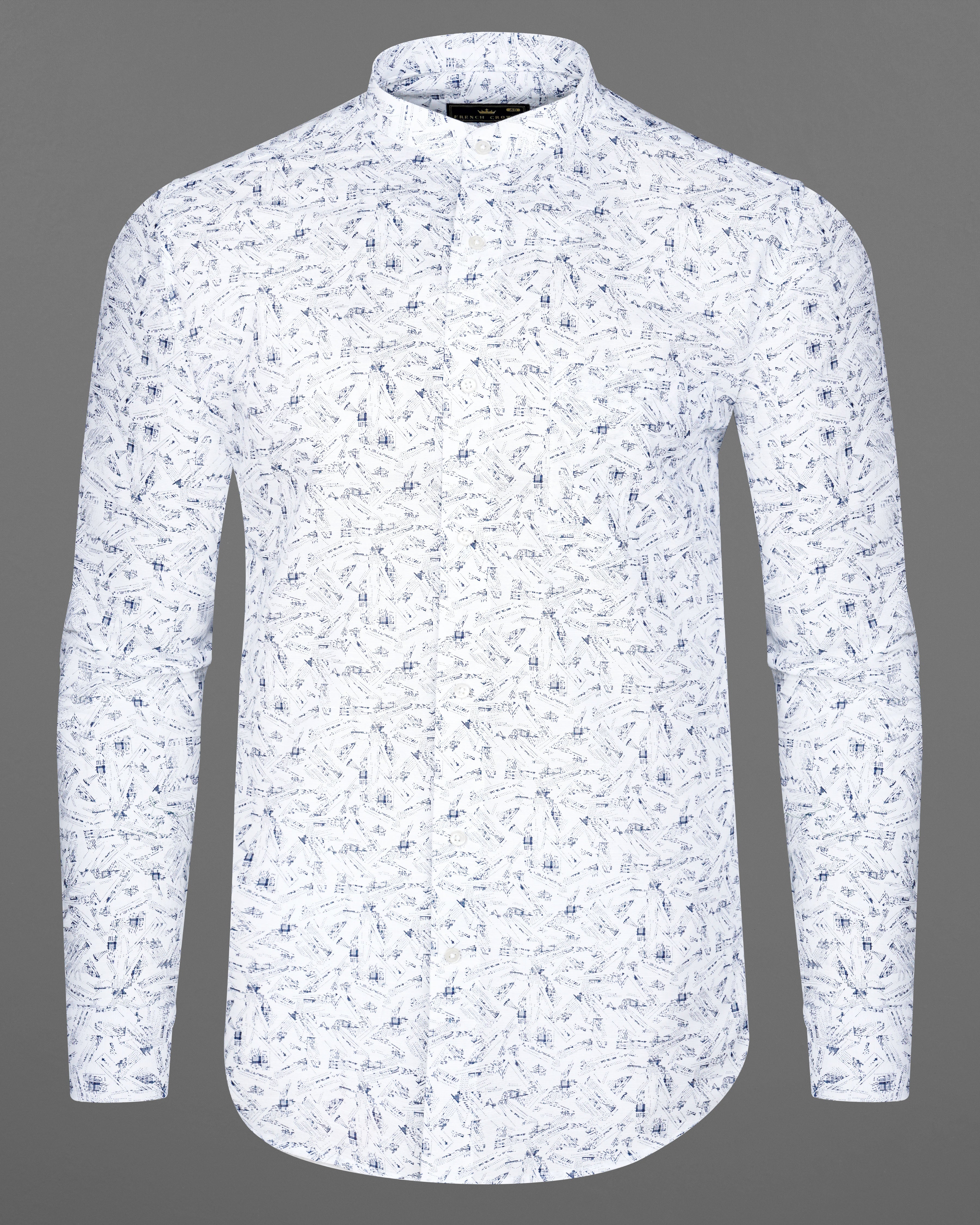 Bright White With Thunder Navy Blue Printed Luxurious Linen Shirt 8263-M-38, 8263-M-H-38, 8263-M-39, 8263-M-H-39, 8263-M-40, 8263-M-H-40, 8263-M-42, 8263-M-H-42, 8263-M-44, 8263-M-H-44, 8263-M-46, 8263-M-H-46, 8263-M-48, 8263-M-H-48, 8263-M-50, 8263-M-H-50, 8263-M-52, 8263-M-H-52