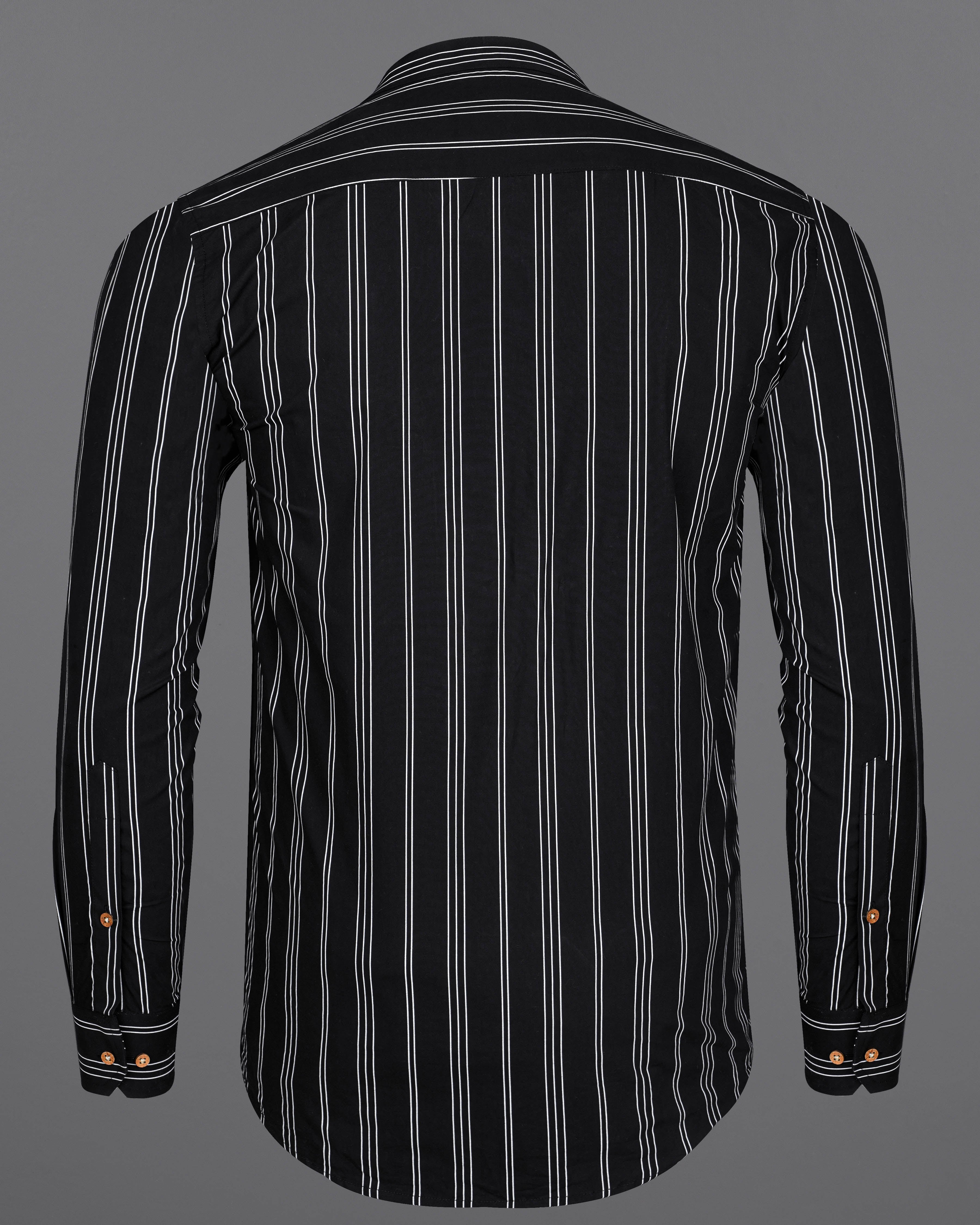 Jade Black with Bright White Striped Twill Premium Cotton Kurta Shirt 8376-KS-38, 8376-KS-H-38, 8376-KS-39, 8376-KS-H-39, 8376-KS-40, 8376-KS-H-40, 8376-KS-42, 8376-KS-H-42, 8376-KS-44, 8376-KS-H-44, 8376-KS-46, 8376-KS-H-46, 8376-KS-48, 8376-KS-H-48, 8376-KS-50, 8376-KS-H-50, 8376-KS-52, 8376-KS-H-52
