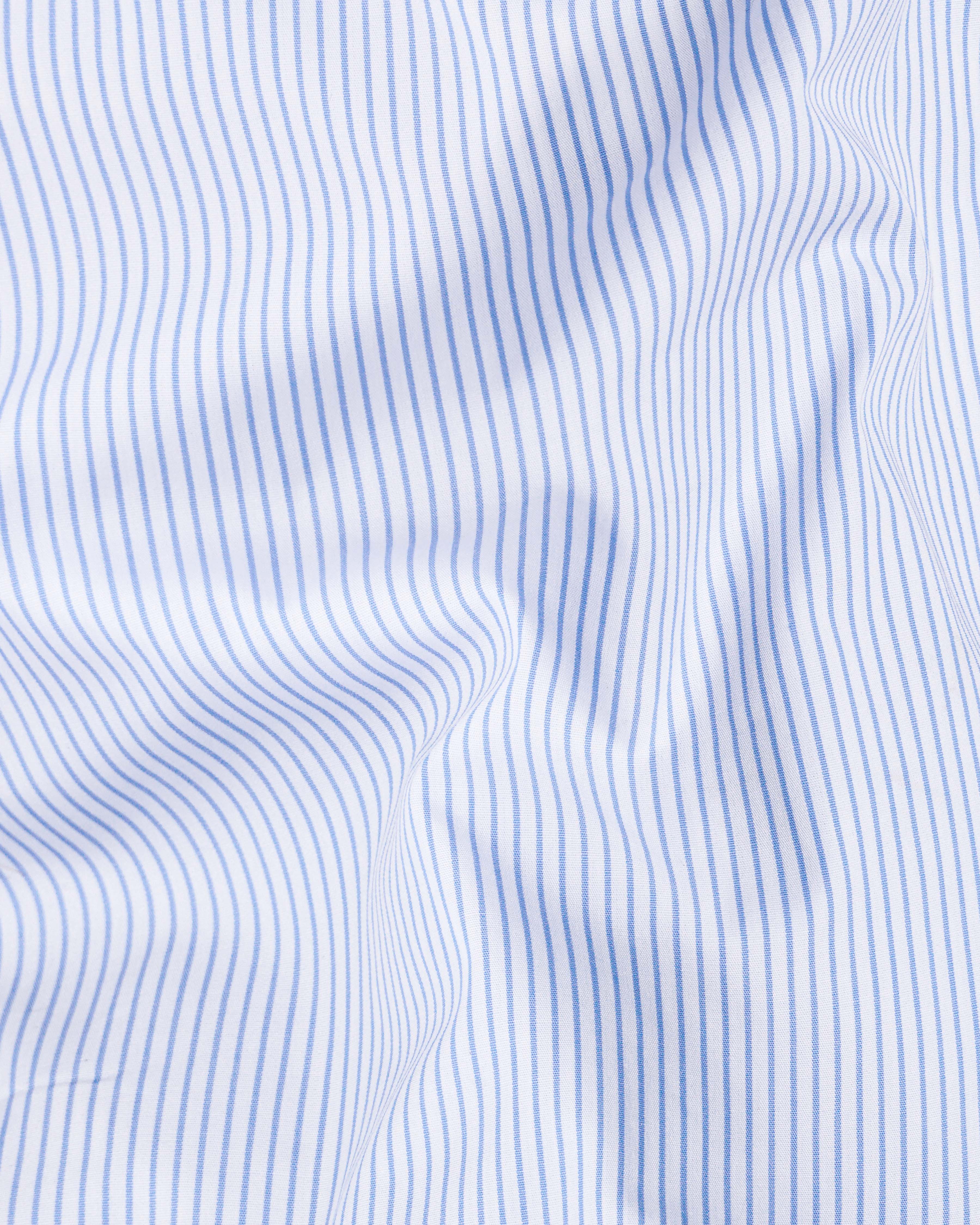 Bright White with Casper Blue Striped Premium Cotton Shirt 8420-CA-38, 8420-CA-H-38, 8420-CA-39,8420-CA-H-39, 8420-CA-40, 8420-CA-H-40, 8420-CA-42, 8420-CA-H-42, 8420-CA-44, 8420-CA-H-44, 8420-CA-46, 8420-CA-H-46, 8420-CA-48, 8420-CA-H-48, 8420-CA-50, 8420-CA-H-50, 8420-CA-52, 8420-CA-H-52