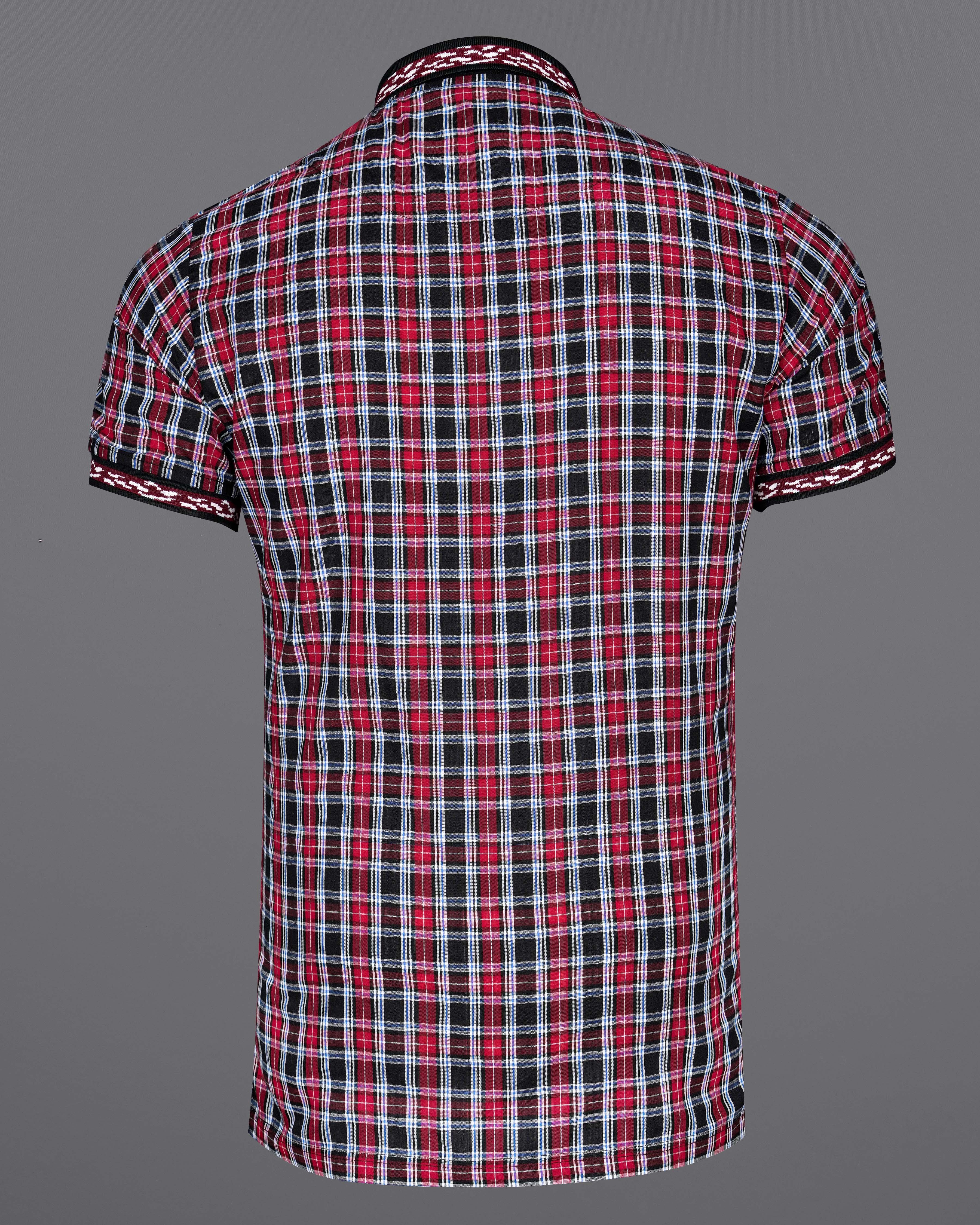 Shiraz Red and Black Plaid Premium Cotton Designer Polo Shirt 8478-PC-TS-38,8478-PC-TS-H-38,8478-PC-TS-39,8478-PC-TS-H-39,8478-PC-TS-40,8478-PC-TS-H-40,8478-PC-TS-42,8478-PC-TS-H-42,8478-PC-TS-44,8478-PC-TS-H-44,8478-PC-TS-46,8478-PC-TS-H-46,8478-PC-TS-48,8478-PC-TS-H-48,8478-PC-TS-50,8478-PC-TS-H-50,8478-PC-TS-52,8478-PC-TS-H-52
