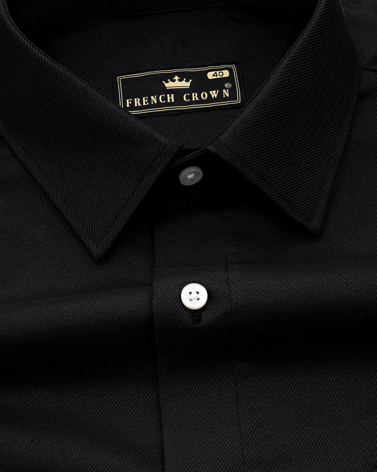 Jade Black Twill Premium Cotton Shirt 8519-38, 8519-H-38, 8519-39, 8519-H-39, 8519-40, 8519-H-40, 8519-42, 8519-H-42, 8519-44, 8519-H-44, 8519-46, 8519-H-46, 8519-48, 8519-H-48, 8519-50, 8519-H-50, 8519-52, 8519-H-52