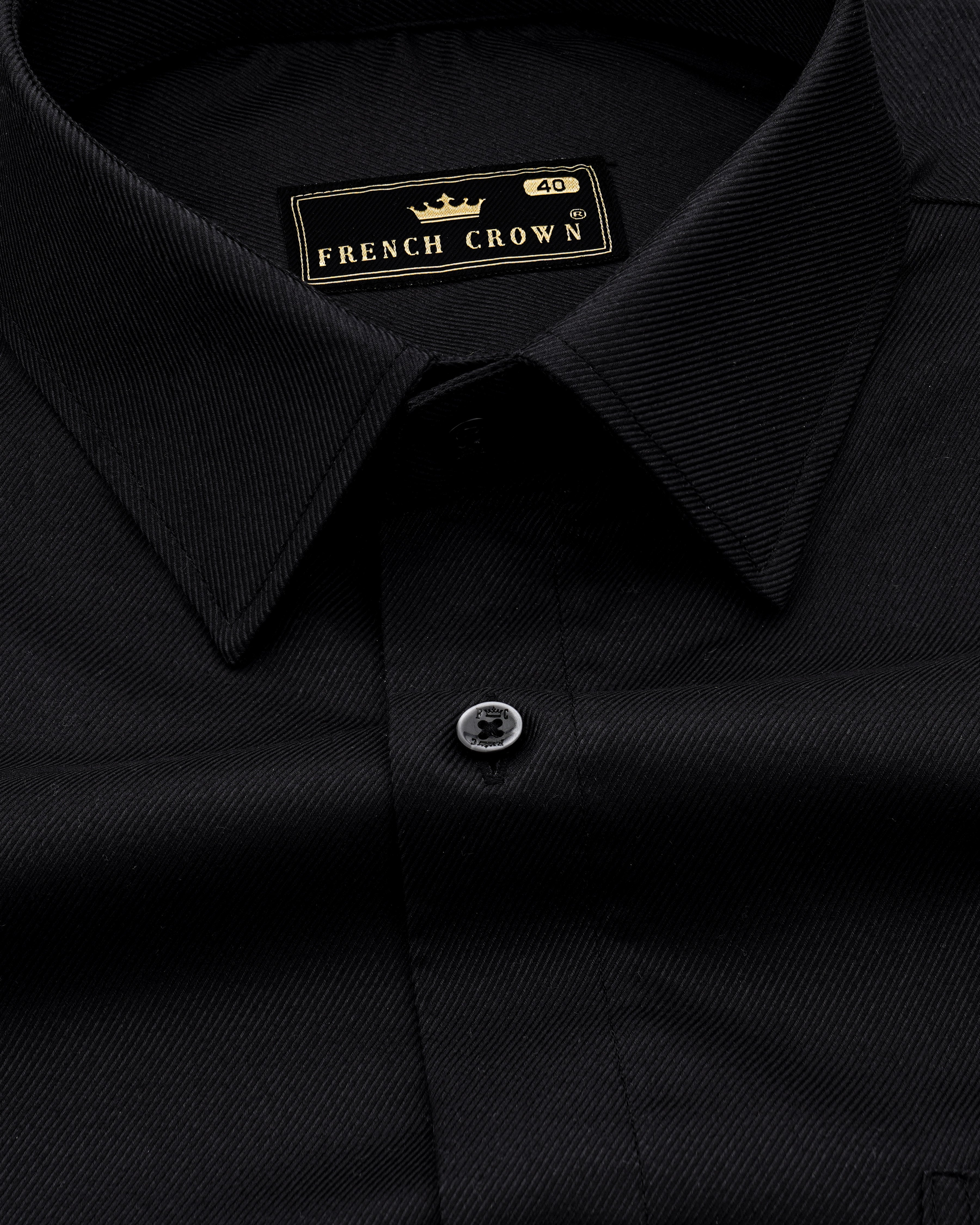 Jade Black Twill Premium Cotton Shirt 8526-BLK-38, 8526-BLK-H-38, 8526-BLK-39, 8526-BLK-H-39, 8526-BLK-40, 8526-BLK-H-40, 8526-BLK-42, 8526-BLK-H-42, 8526-BLK-44, 8526-BLK-H-44, 8526-BLK-46, 8526-BLK-H-46, 8526-BLK-48, 8526-BLK-H-48, 8526-BLK-50, 8526-BLK-H-50, 8526-BLK-52, 8526-BLK-H-52