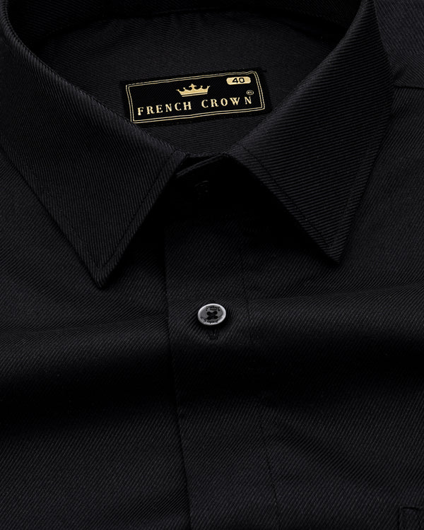 Jade Black Twill Premium Cotton Shirt 8526-BLK-38, 8526-BLK-H-38, 8526-BLK-39, 8526-BLK-H-39, 8526-BLK-40, 8526-BLK-H-40, 8526-BLK-42, 8526-BLK-H-42, 8526-BLK-44, 8526-BLK-H-44, 8526-BLK-46, 8526-BLK-H-46, 8526-BLK-48, 8526-BLK-H-48, 8526-BLK-50, 8526-BLK-H-50, 8526-BLK-52, 8526-BLK-H-52