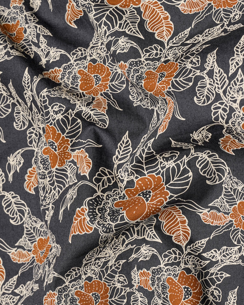 Iridium Gray Floral Printed Premium Cotton Shirt 8556-CC-38,8556-CC-H-38,8556-CC-39,8556-CC-H-39,8556-CC-40,8556-CC-H-40,8556-CC-42,8556-CC-H-42,8556-CC-44,8556-CC-H-44,8556-CC-46,8556-CC-H-46,8556-CC-48,8556-CC-H-48,8556-CC-50,8556-CC-H-50,8556-CC-52,8556-CC-H-52
