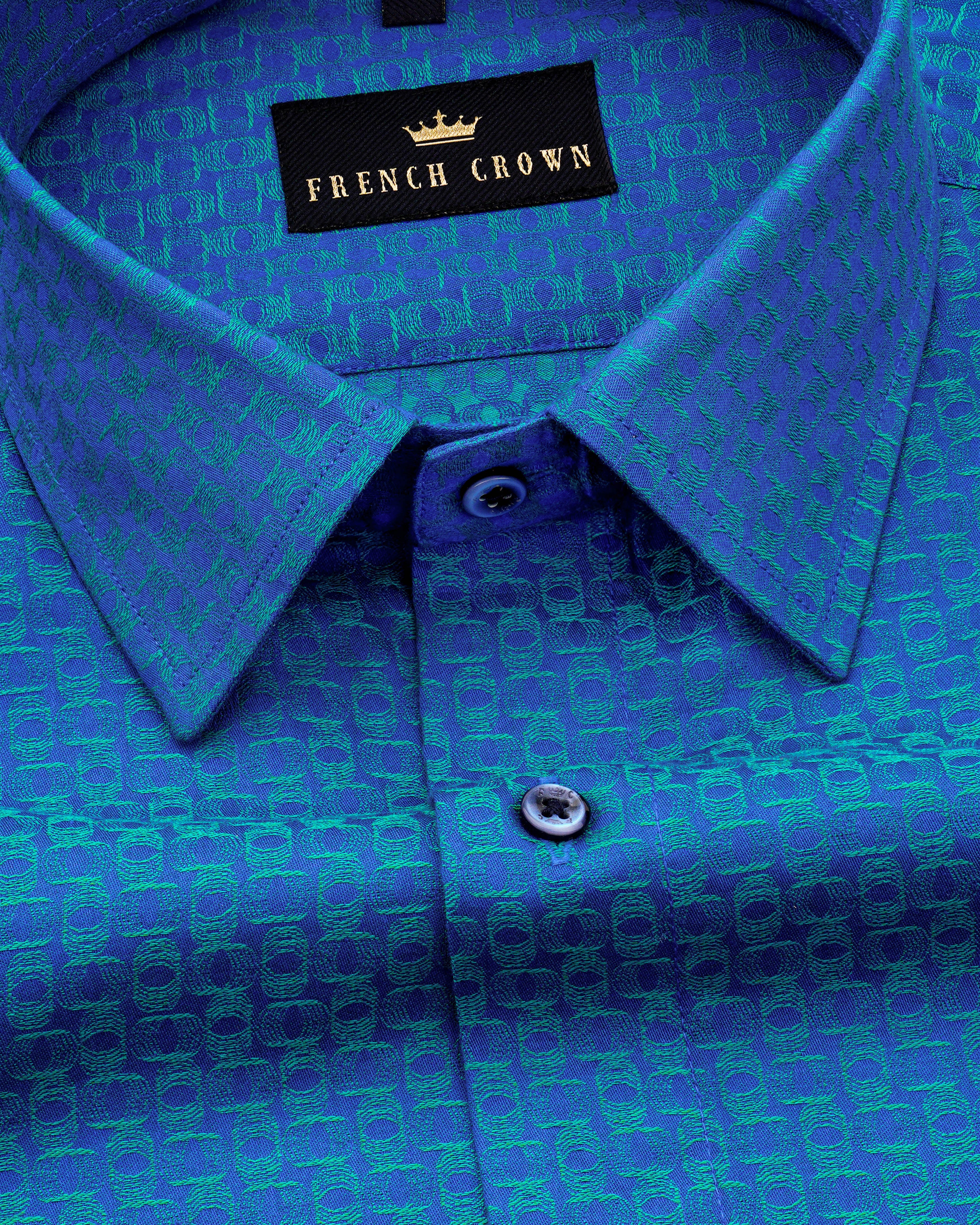 Cobalt Blue Jacquard textured Premium Giza Cotton Shirt  8561-BLE-38,8561-BLE-H-38,8561-BLE-39,8561-BLE-H-39,8561-BLE-40,8561-BLE-H-40,8561-BLE-42,8561-BLE-H-42,8561-BLE-44,8561-BLE-H-44,8561-BLE-46,8561-BLE-H-46,8561-BLE-48,8561-BLE-H-48,8561-BLE-50,8561-BLE-H-50,8561-BLE-52,8561-BLE-H-52