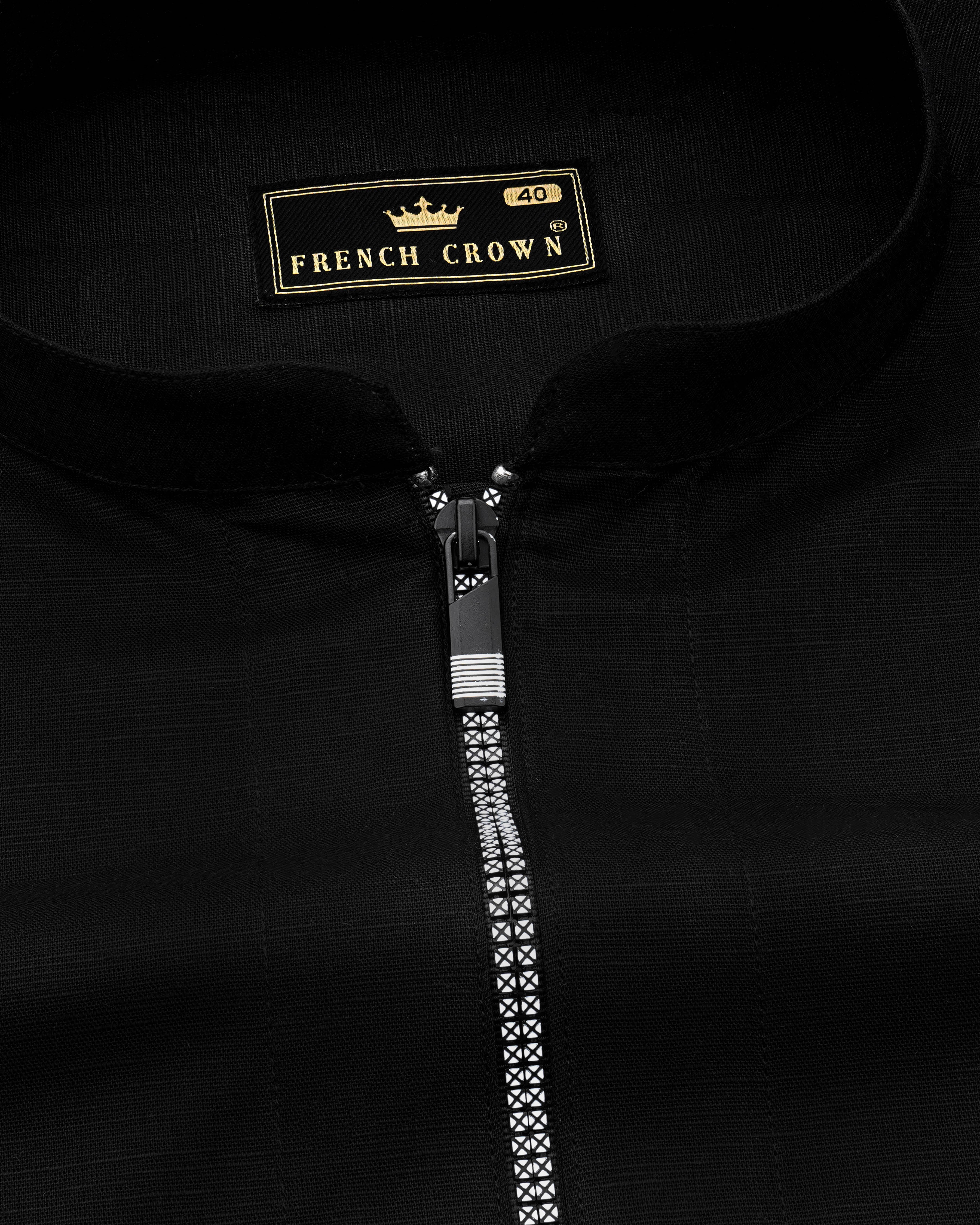 Jade Black Luxurious Linen Designer zipper Shirt 8593-M-KS-P76-38, 8593-M-KS-P76-H-38, 8593-M-KS-P76-39, 8593-M-KS-P76-H-39, 8593-M-KS-P76-40, 8593-M-KS-P76-H-40, 8593-M-KS-P76-42, 8593-M-KS-P76-H-42, 8593-M-KS-P76-44, 8593-M-KS-P76-H-44, 8593-M-KS-P76-46, 8593-M-KS-P76-H-46, 8593-M-KS-P76-48, 8593-M-KS-P76-H-48, 8593-M-KS-P76-50, 8593-M-KS-P76-H-50, 8593-M-KS-P76-52, 8593-M-KS-P76-H-52