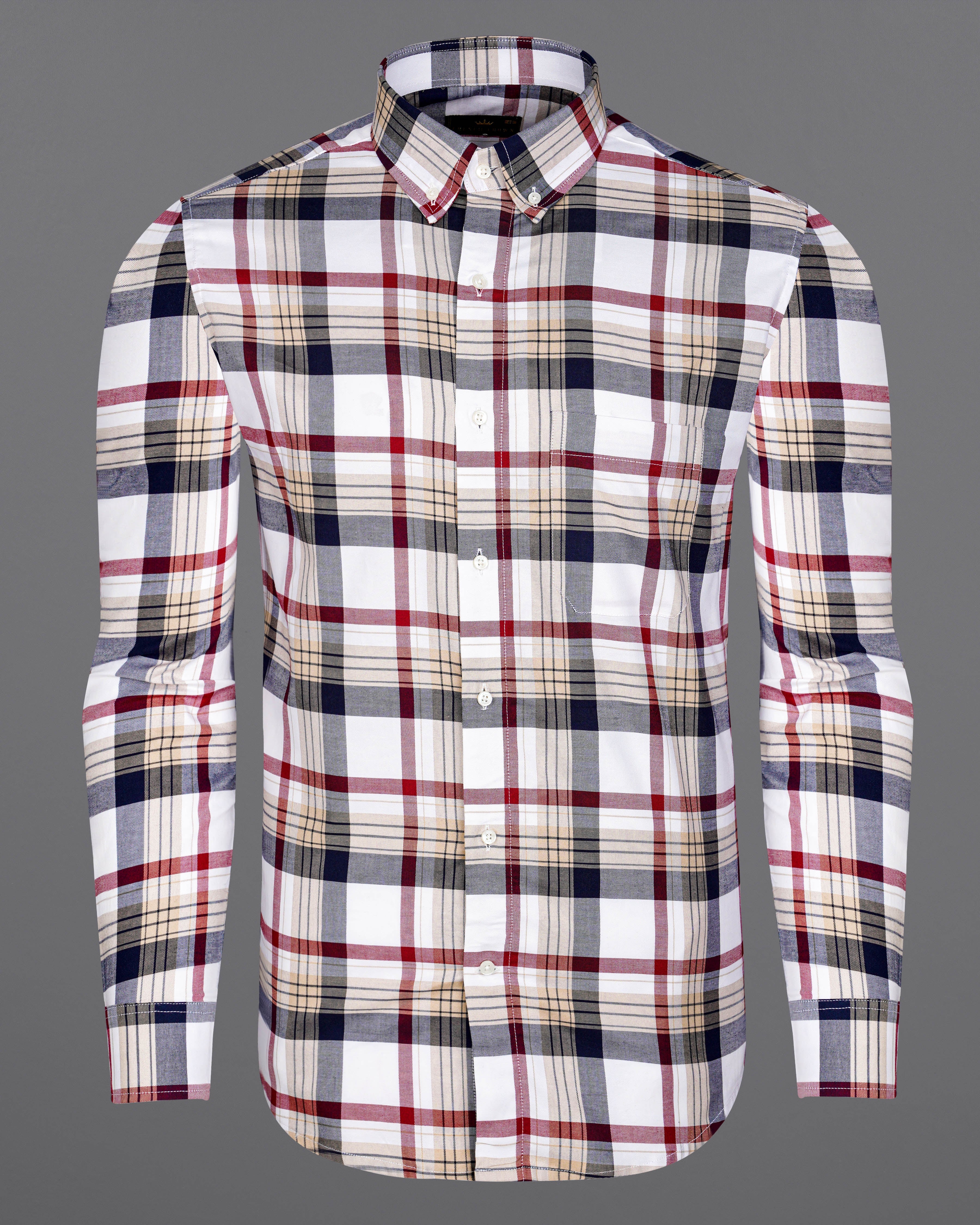 Bright White with Haiti Blue Multicolour Plaid Royal Oxford Shirt 8607-BD-38,8607-BD-H-38,8607-BD-39,8607-BD-H-39,8607-BD-40,8607-BD-H-40,8607-BD-42,8607-BD-H-42,8607-BD-44,8607-BD-H-44,8607-BD-46,8607-BD-H-46,8607-BD-48,8607-BD-H-48,8607-BD-50,8607-BD-H-50,8607-BD-52,8607-BD-H-52