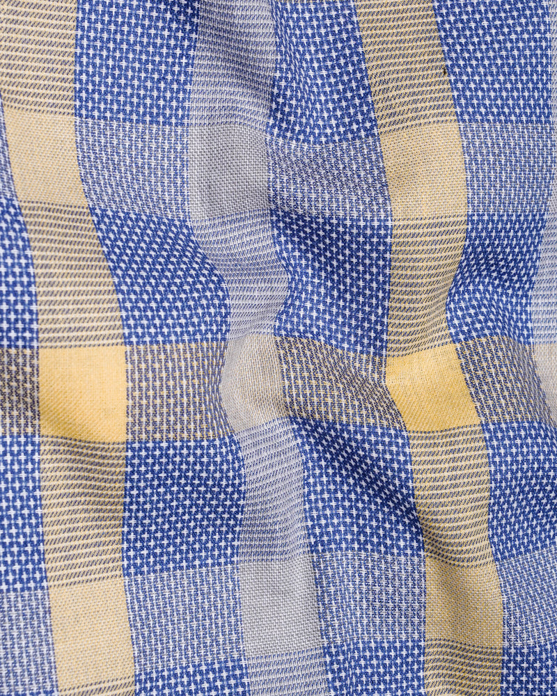 Glaucous Blue with Chardonnay Yellow Checked Dobby Kurta Shirt 8620-KS-38,8620-KS-H-38,8620-KS-39,8620-KS-H-39,8620-KS-40,8620-KS-H-40,8620-KS-42,8620-KS-H-42,8620-KS-44,8620-KS-H-44,8620-KS-46,8620-KS-H-46,8620-KS-48,8620-KS-H-48,8620-KS-50,8620-KS-H-50,8620-KS-52,8620-KS-H-52