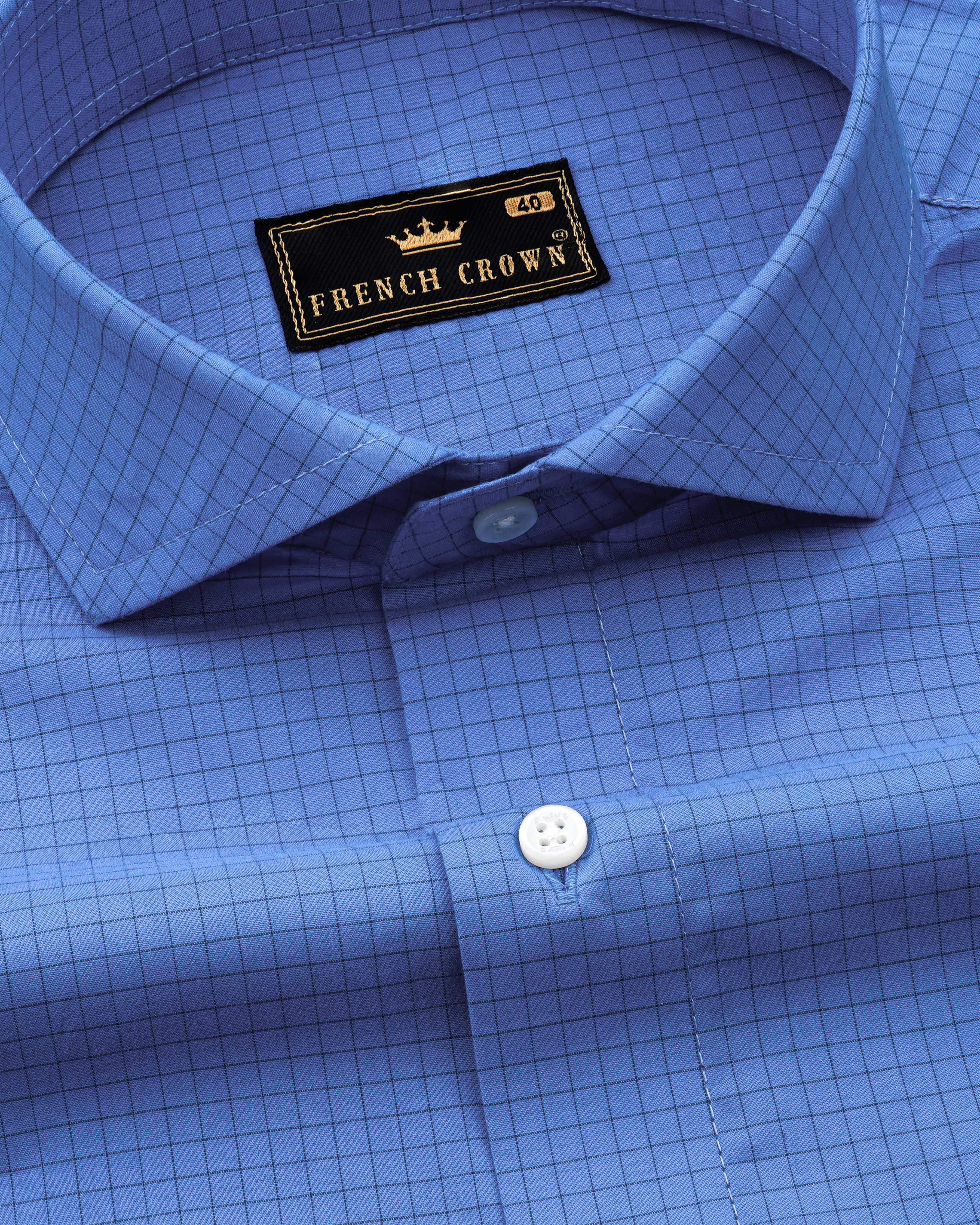 Mariner Blue Checkered Premium Cotton Shirt 8623-CA-38,8623-CA-H-38,8623-CA-39,8623-CA-H-39,8623-CA-40,8623-CA-H-40,8623-CA-42,8623-CA-H-42,8623-CA-44,8623-CA-H-44,8623-CA-46,8623-CA-H-46,8623-CA-48,8623-CA-H-48,8623-CA-50,8623-CA-H-50,8623-CA-52,8623-CA-H-52