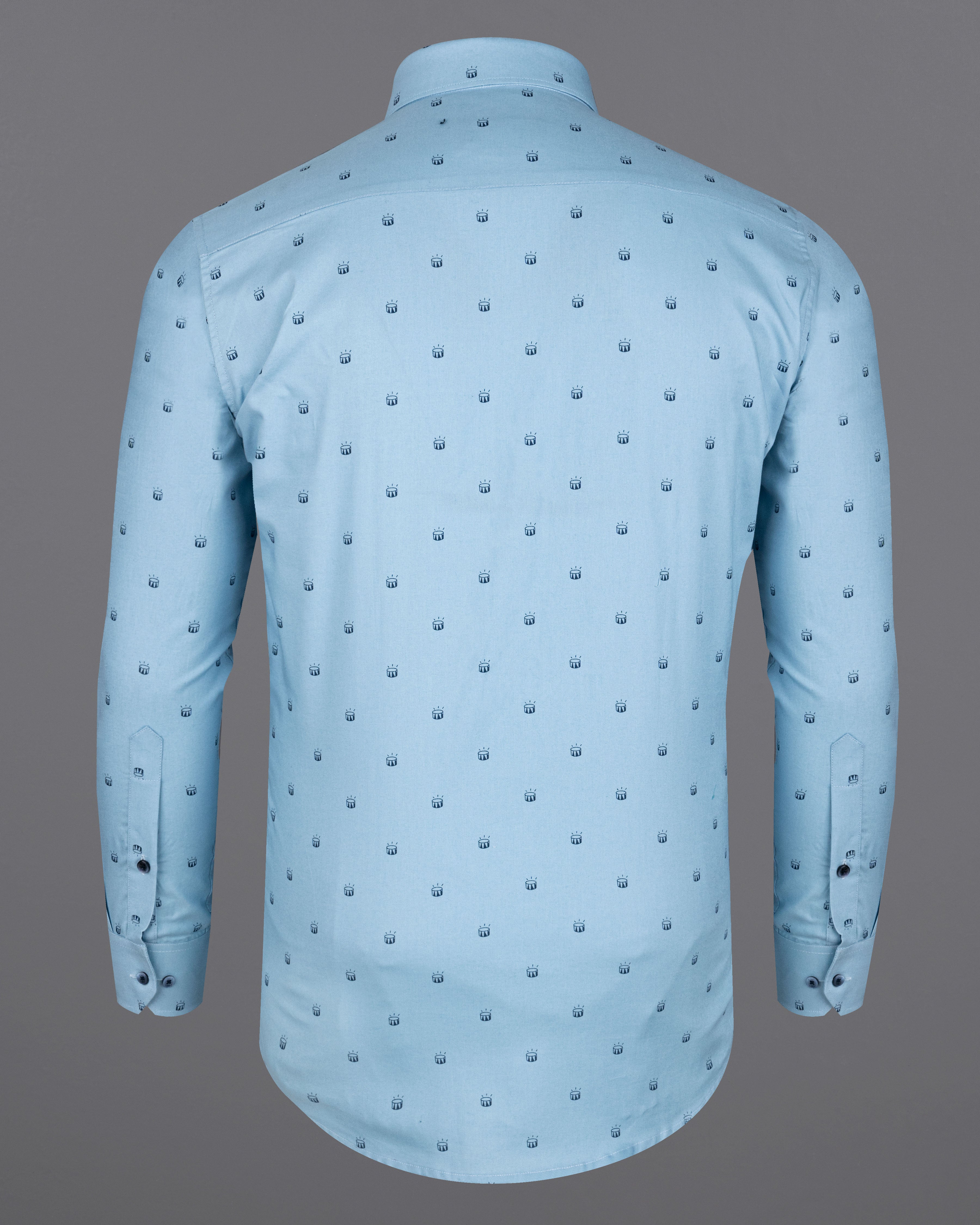Carolina Blue Drums Printed Royal Oxford Shirt 8632-BLE-38,8632-BLE-H-38,8632-BLE-39,8632-BLE-H-39,8632-BLE-40,8632-BLE-H-40,8632-BLE-42,8632-BLE-H-42,8632-BLE-44,8632-BLE-H-44,8632-BLE-46,8632-BLE-H-46,8632-BLE-48,8632-BLE-H-48,8632-BLE-50,8632-BLE-H-50,8632-BLE-52,8632-BLE-H-52