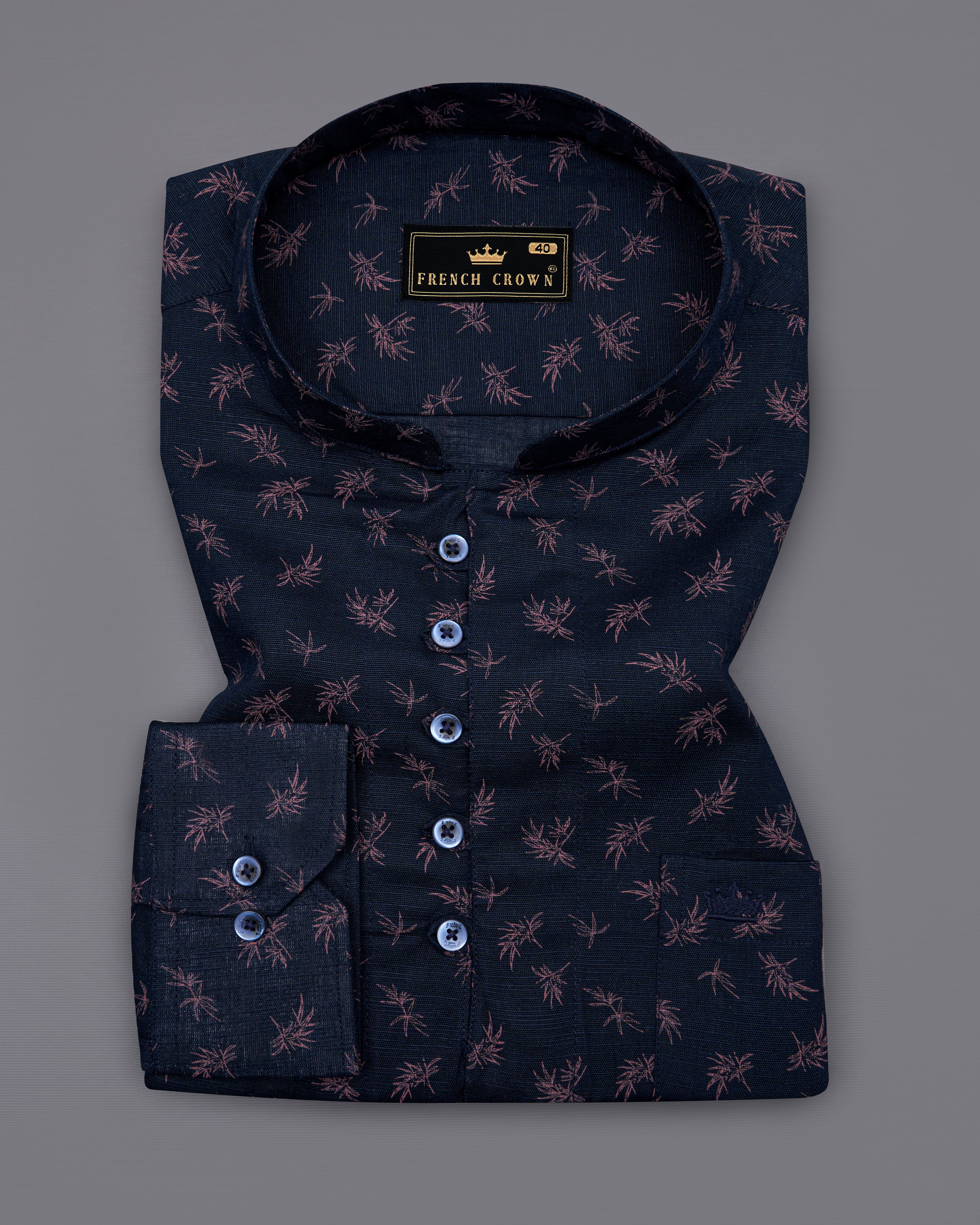 Firefly Navy Blue Ditsy Luxurious Linen Kurta Shirt 8646-KS-38,8646-KS-H-38,8646-KS-39,8646-KS-H-39,8646-KS-40,8646-KS-H-40,8646-KS-42,8646-KS-H-42,8646-KS-44,8646-KS-H-44,8646-KS-46,8646-KS-H-46,8646-KS-48,8646-KS-H-48,8646-KS-50,8646-KS-H-50,8646-KS-52,8646-KS-H-52