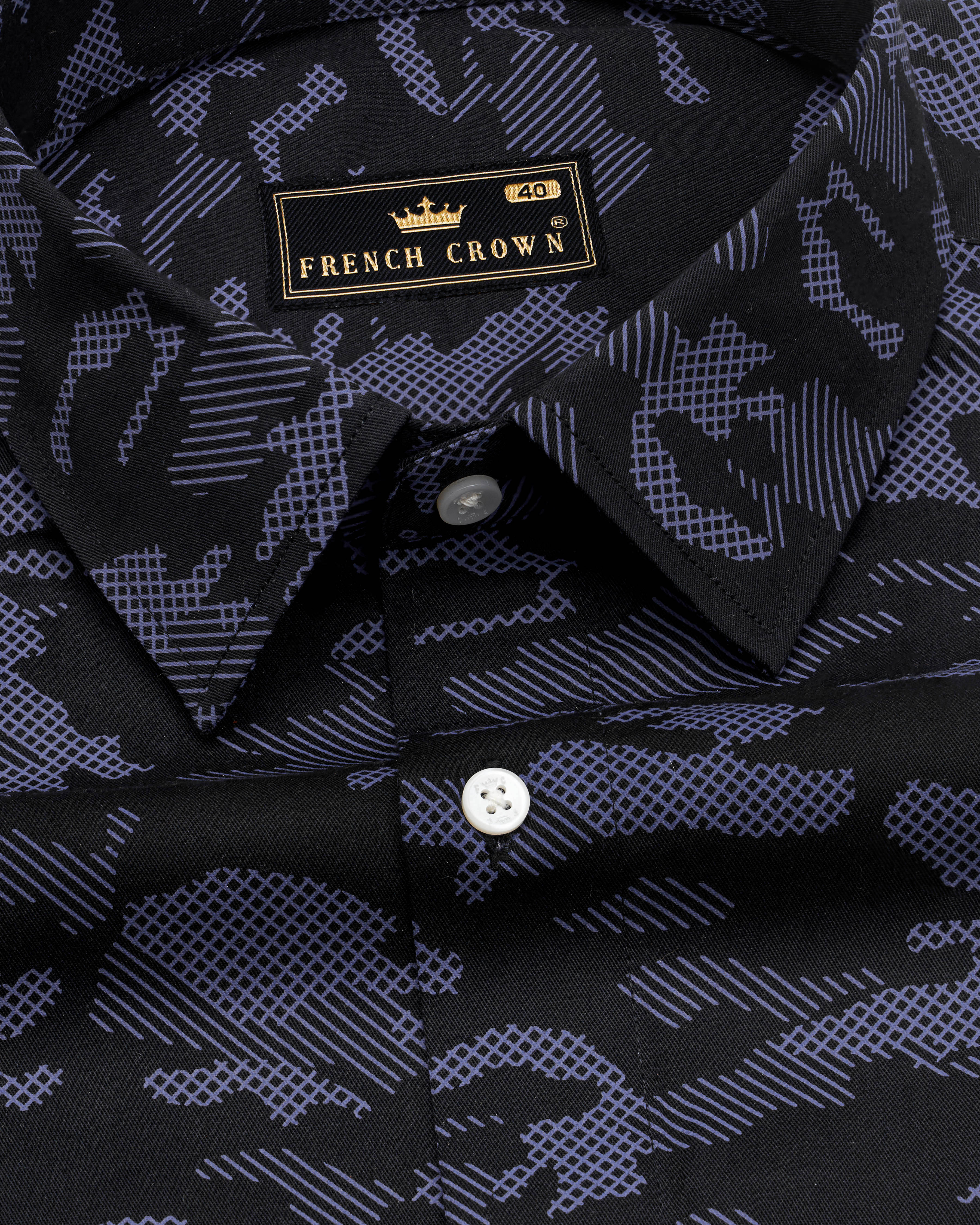 Scampi Blue with Jade Black Super Soft Premium Cotton Commando Shirt 8647-38,8647-H-38,8647-39,8647-H-39,8647-40,8647-H-40,8647-42,8647-H-42,8647-44,8647-H-44,8647-46,8647-H-46,8647-48,8647-H-48,8647-50,8647-H-50,8647-52,8647-H-52