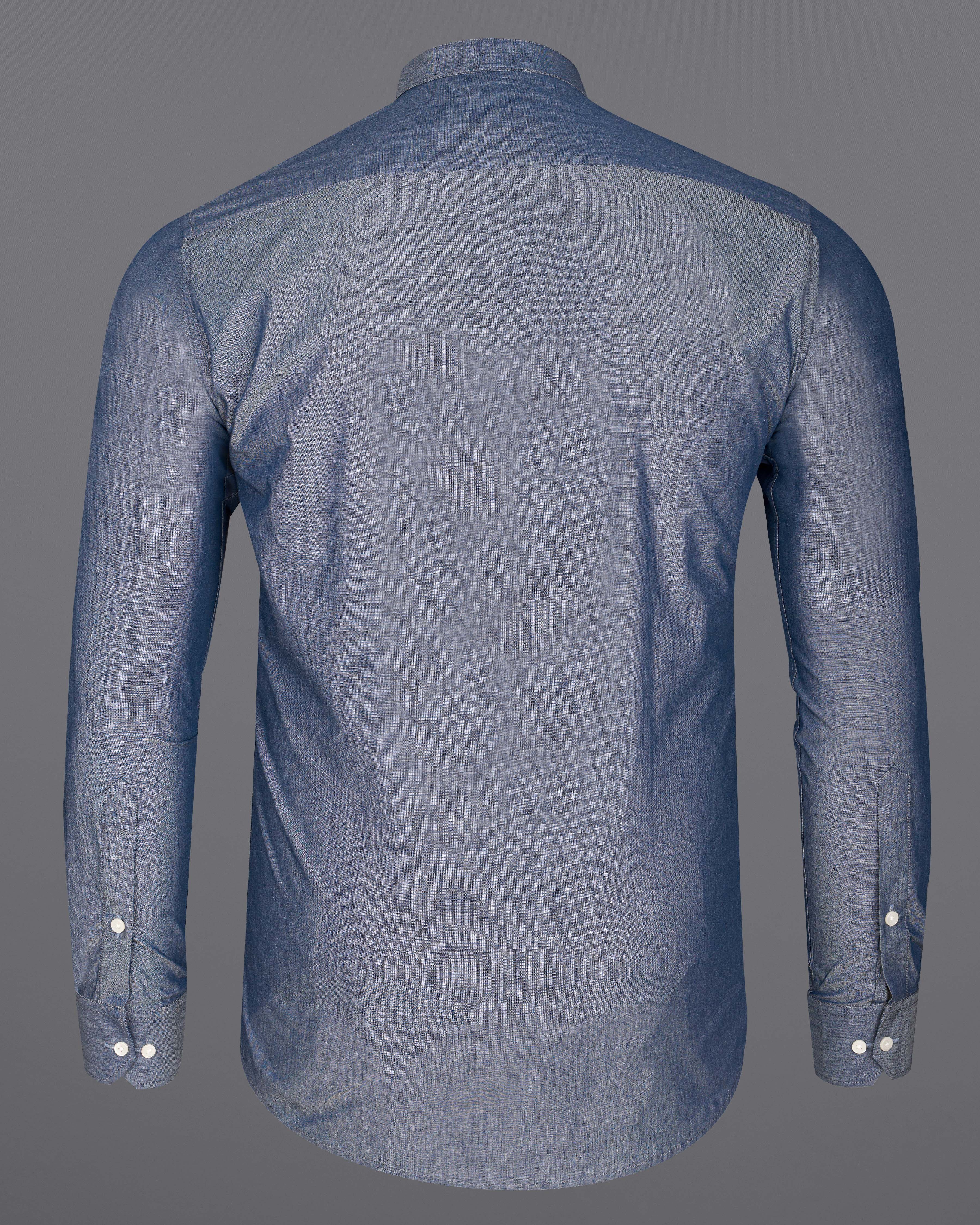 Shuttle Gray chambray mandarin collared Shirt 8649-M-38,8649-M-H-38,8649-M-39,8649-M-H-39,8649-M-40,8649-M-H-40,8649-M-42,8649-M-H-42,8649-M-44,8649-M-H-44,8649-M-46,8649-M-H-46,8649-M-48,8649-M-H-48,8649-M-50,8649-M-H-50,8649-M-52,8649-M-H-52