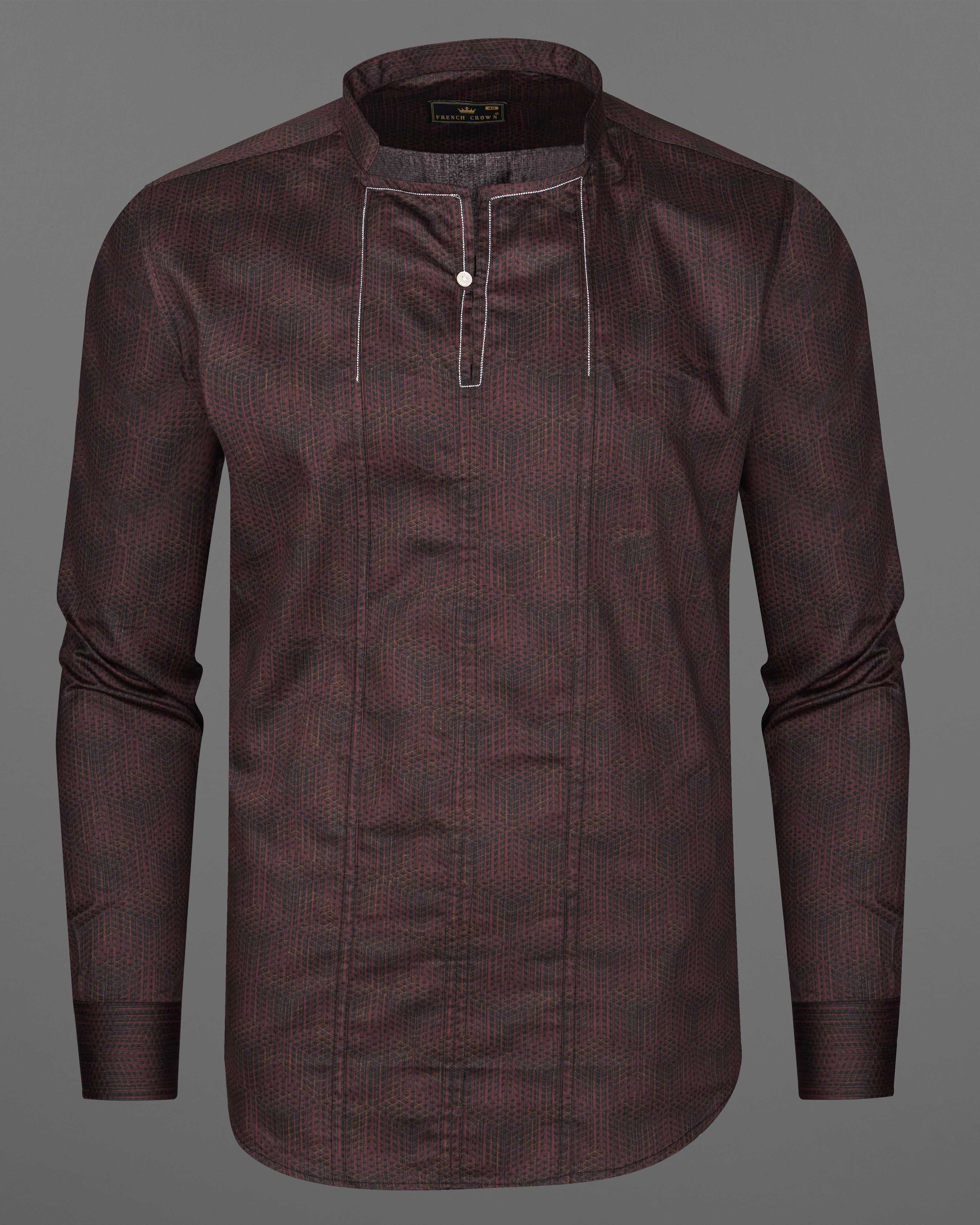 Congo Brown Subtle Checkered Super Soft Premium Cotton Designer Kurta Shirt  8650-KS-P218-38,8650-KS-P218-H-38,8650-KS-P218-39,8650-KS-P218-H-39,8650-KS-P218-40,8650-KS-P218-H-40,8650-KS-P218-42,8650-KS-P218-H-42,8650-KS-P218-44,8650-KS-P218-H-44,8650-KS-P218-46,8650-KS-P218-H-46,8650-KS-P218-48,8650-KS-P218-H-48,8650-KS-P218-50,8650-KS-P218-H-50,8650-KS-P218-52,8650-KS-P218-H-52