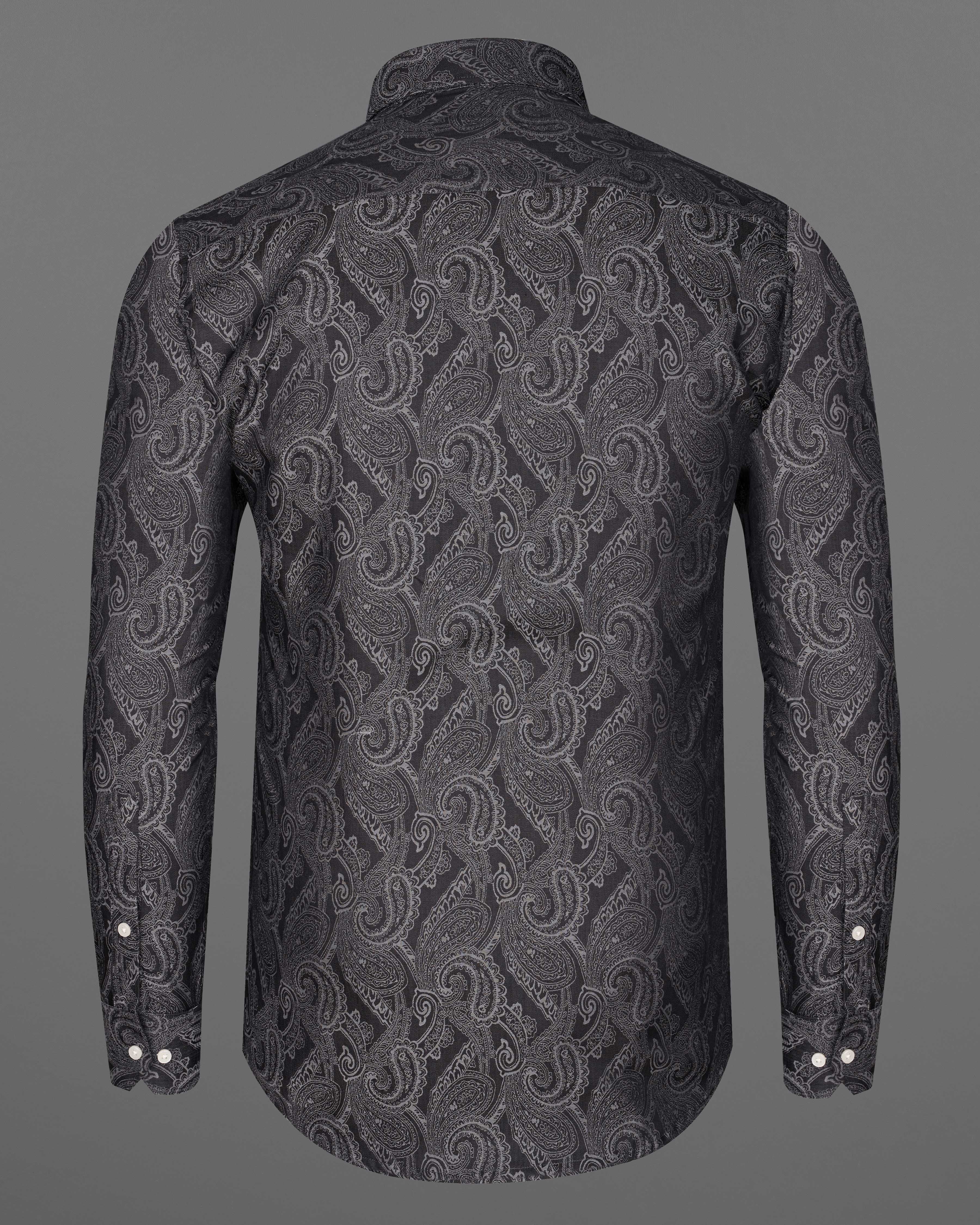 Dune with Topaz Gray Paisley Jacquard Textured Premium Giza Cotton Shirt 8657-38,8657-H-38,8657-39,8657-H-39,8657-40,8657-H-40,8657-42,8657-H-42,8657-44,8657-H-44,8657-46,8657-H-46,8657-48,8657-H-48,8657-50,8657-H-50,8657-52,8657-H-52