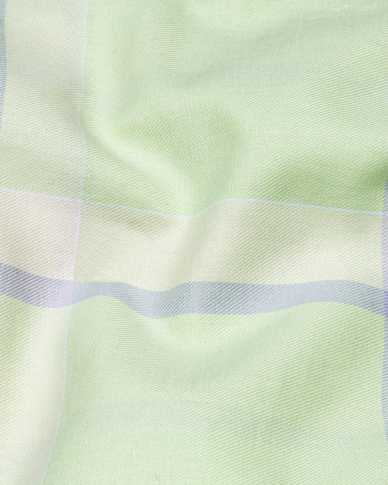 Beryl Green Twill Windowpane Premium Cotton Shirt 8658-CA-38,8658-CA-H-38,8658-CA-39,8658-CA-H-39,8658-CA-40,8658-CA-H-40,8658-CA-42,8658-CA-H-42,8658-CA-44,8658-CA-H-44,8658-CA-46,8658-CA-H-46,8658-CA-48,8658-CA-H-48,8658-CA-50,8658-CA-H-50,8658-CA-52,8658-CA-H-52