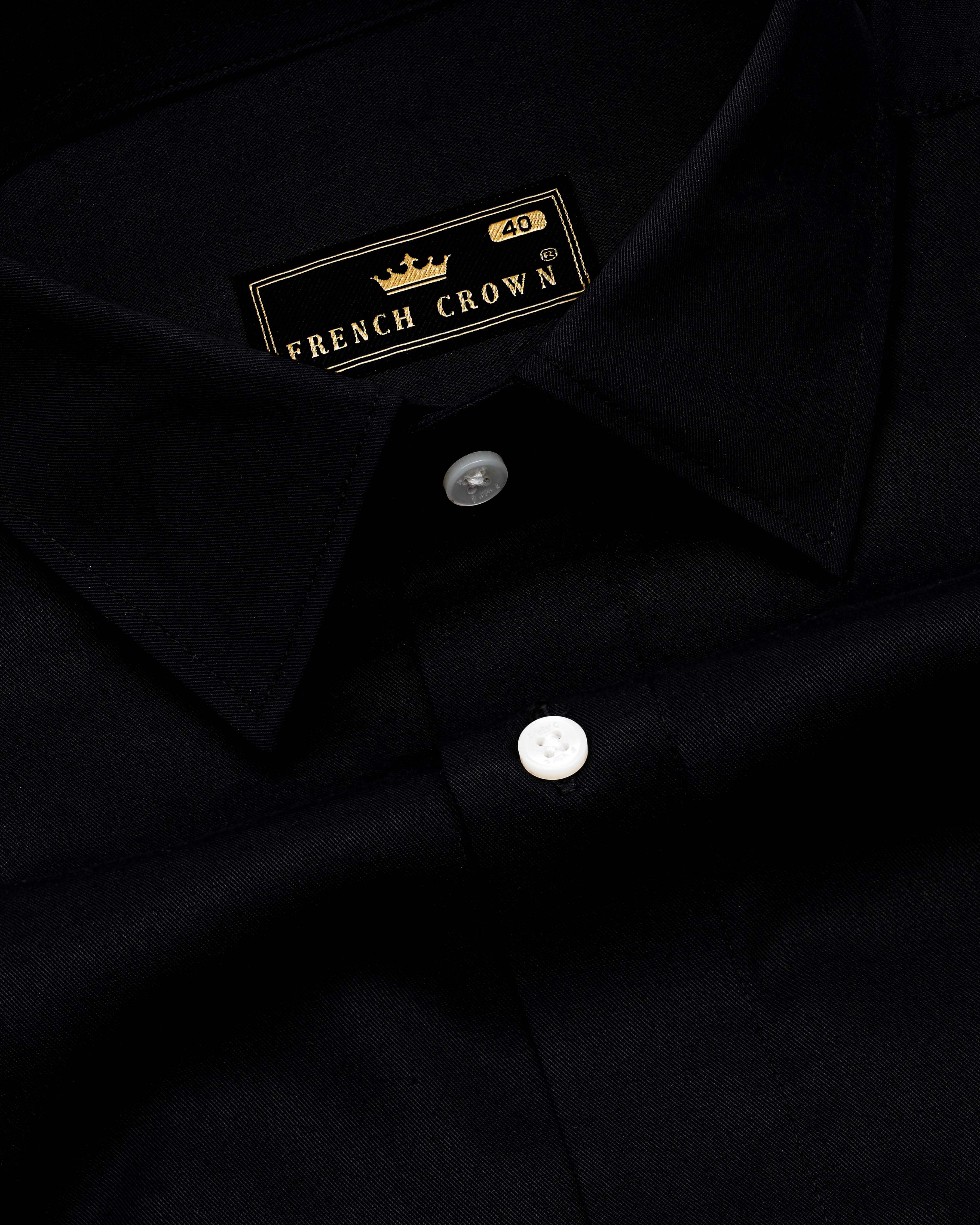Jade Black Twill Premium Cotton Shirt 8663-38,8663-H-38,8663-39,8663-H-39,8663-40,8663-H-40,8663-42,8663-H-42,8663-44,8663-H-44,8663-46,8663-H-46,8663-48,8663-H-48,8663-50,8663-H-50,8663-52,8663-H-52