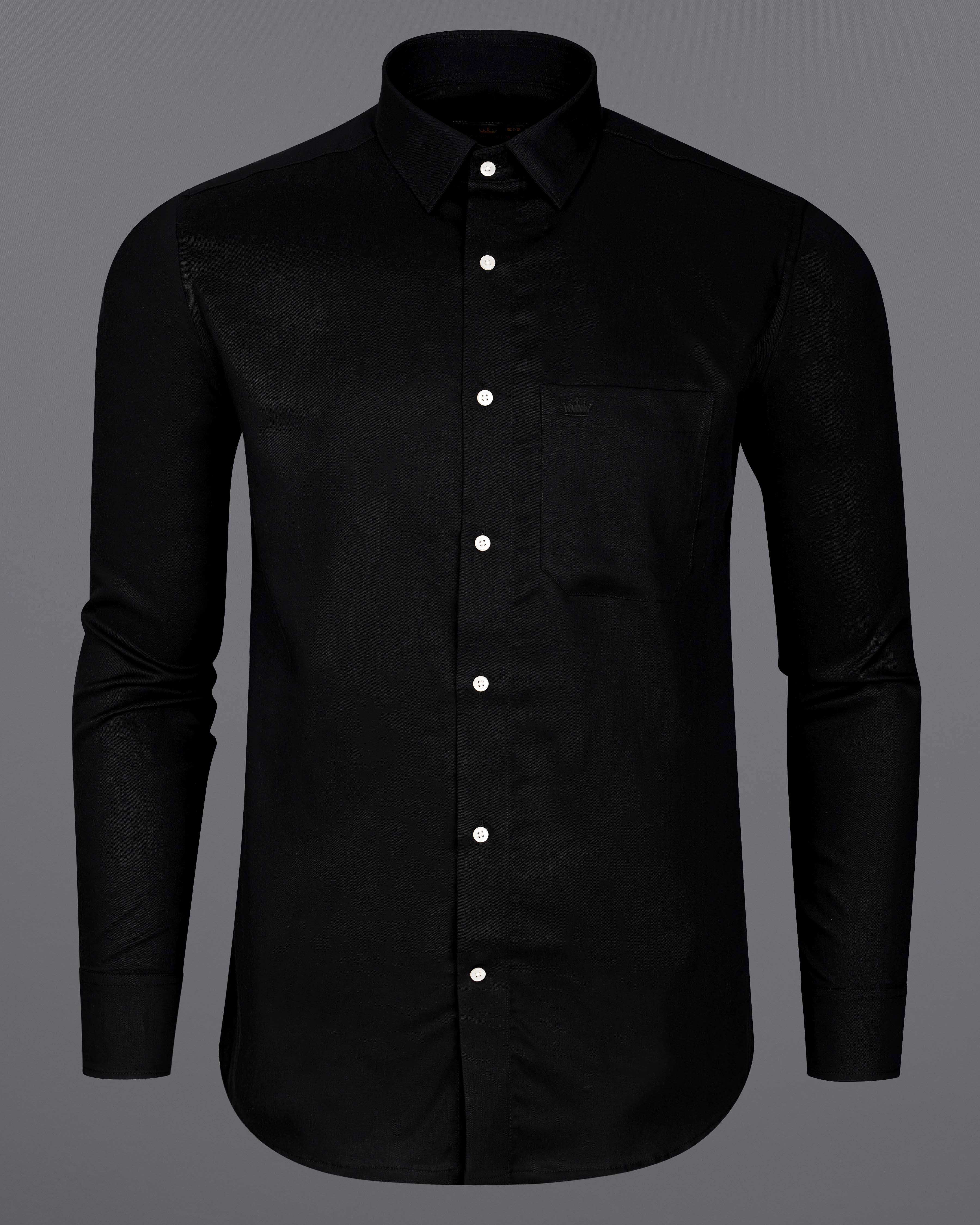 Jade Black Twill Premium Cotton Shirt 8663-38,8663-H-38,8663-39,8663-H-39,8663-40,8663-H-40,8663-42,8663-H-42,8663-44,8663-H-44,8663-46,8663-H-46,8663-48,8663-H-48,8663-50,8663-H-50,8663-52,8663-H-52