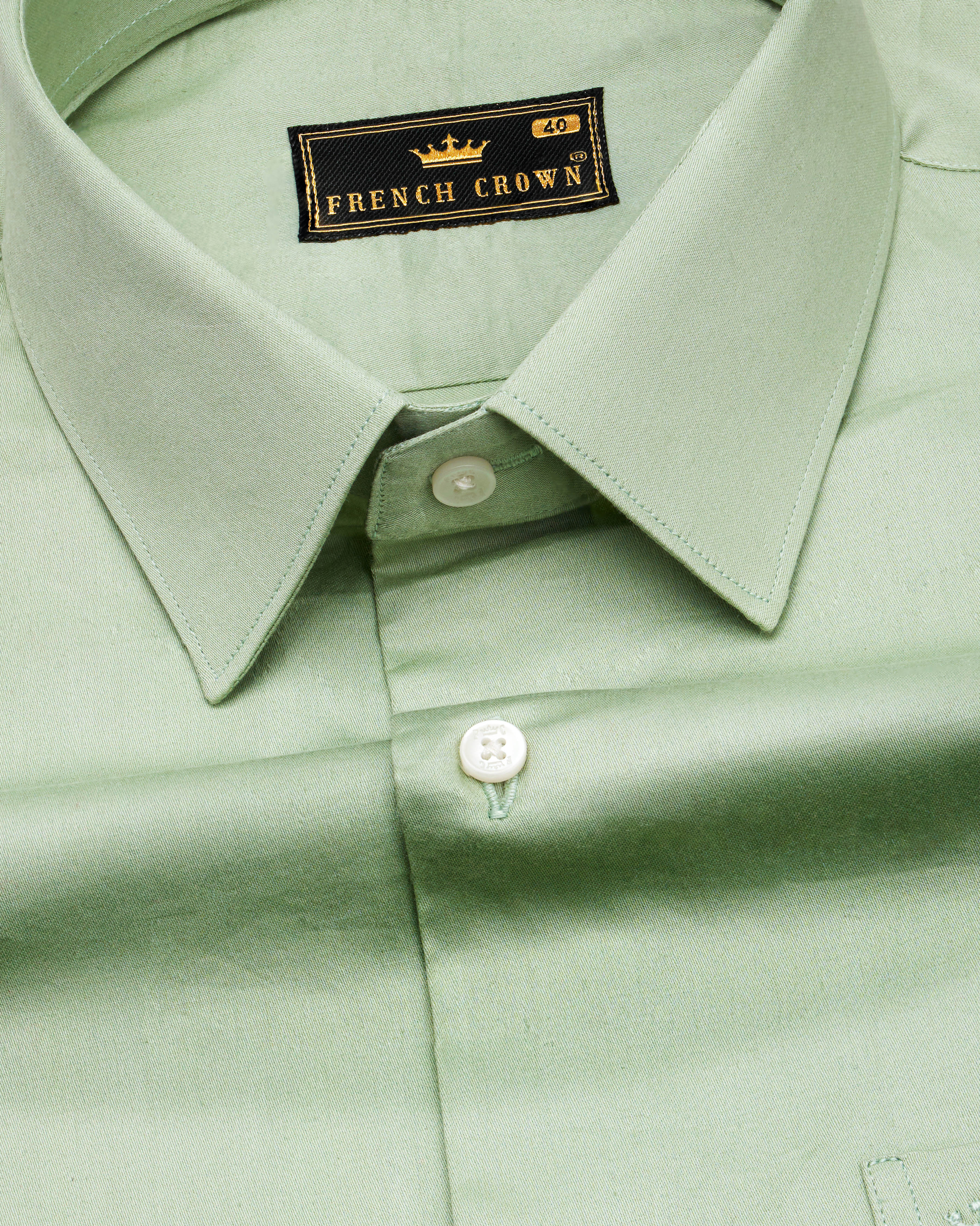 Coriander Green Subtle Sheen Super Soft Premium Cotton Shirt 8665-38, 8665-H-38, 8665-39, 8665-H-39, 8665-40, 8665-H-40, 8665-42, 8665-H-42, 8665-44, 8665-H-44, 8665-46, 8665-H-46, 8665-48, 8665-H-48, 8665-50, 8665-H-50, 8665-52, 8665-H-52