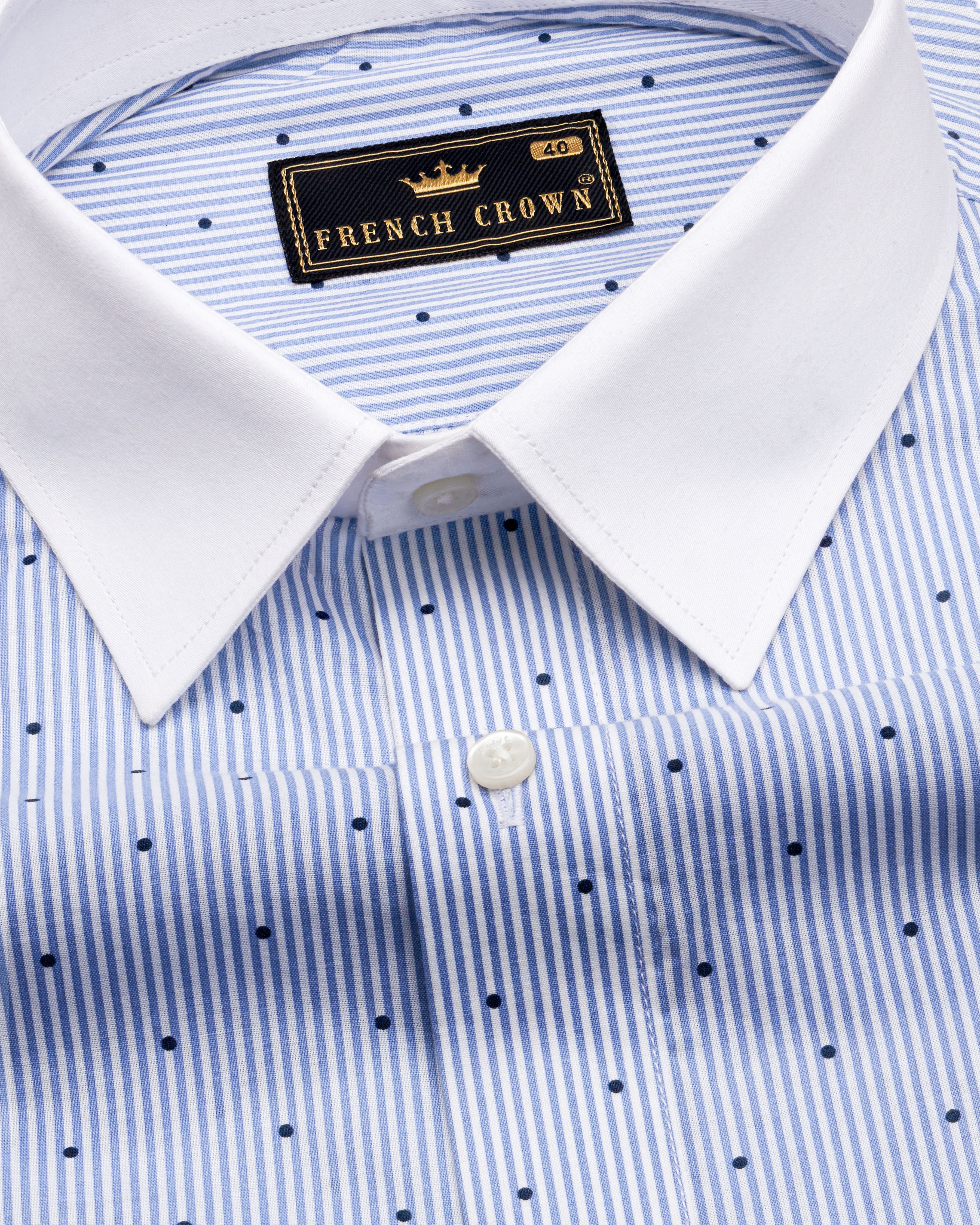 Regent Blue Pinstriped with White Collar Premium Cotton Shirt 8707-WCC-38,8707-WCC-H-38,8707-WCC-39,8707-WCC-H-39,8707-WCC-40,8707-WCC-H-40,8707-WCC-42,8707-WCC-H-42,8707-WCC-44,8707-WCC-H-44,8707-WCC-46,8707-WCC-H-46,8707-WCC-48,8707-WCC-H-48,8707-WCC-50,8707-WCC-H-50,8707-WCC-52,8707-WCC-H-52