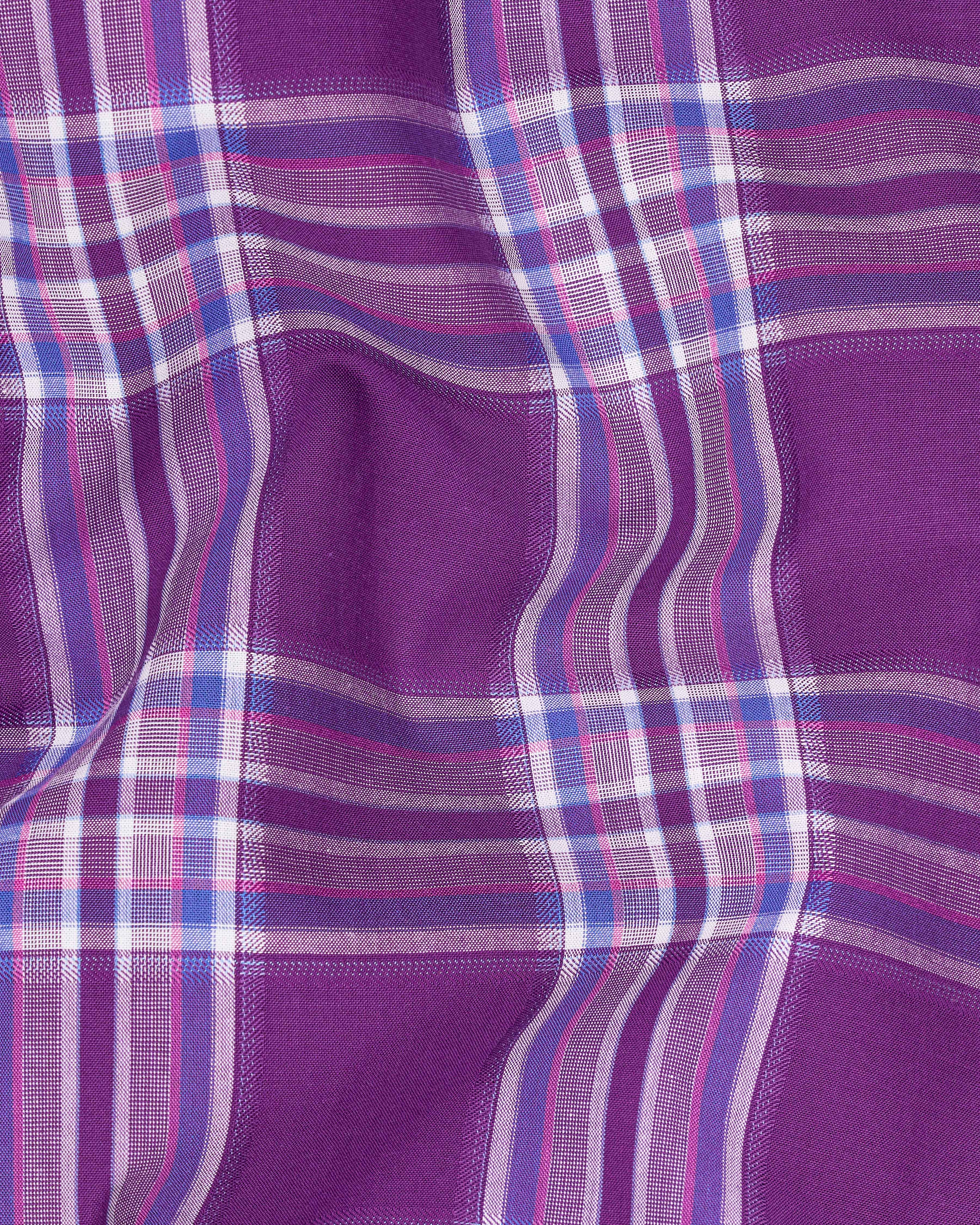 Byzantium Violet Plaid Dobby Textured Premium Giza Cotton Shirt 8717-38,8717-H-38,8717-39,8717-H-39,8717-40,8717-H-40,8717-42,8717-H-42,8717-44,8717-H-44,8717-46,8717-H-46,8717-48,8717-H-48,8717-50,8717-H-50,8717-52,8717-H-52