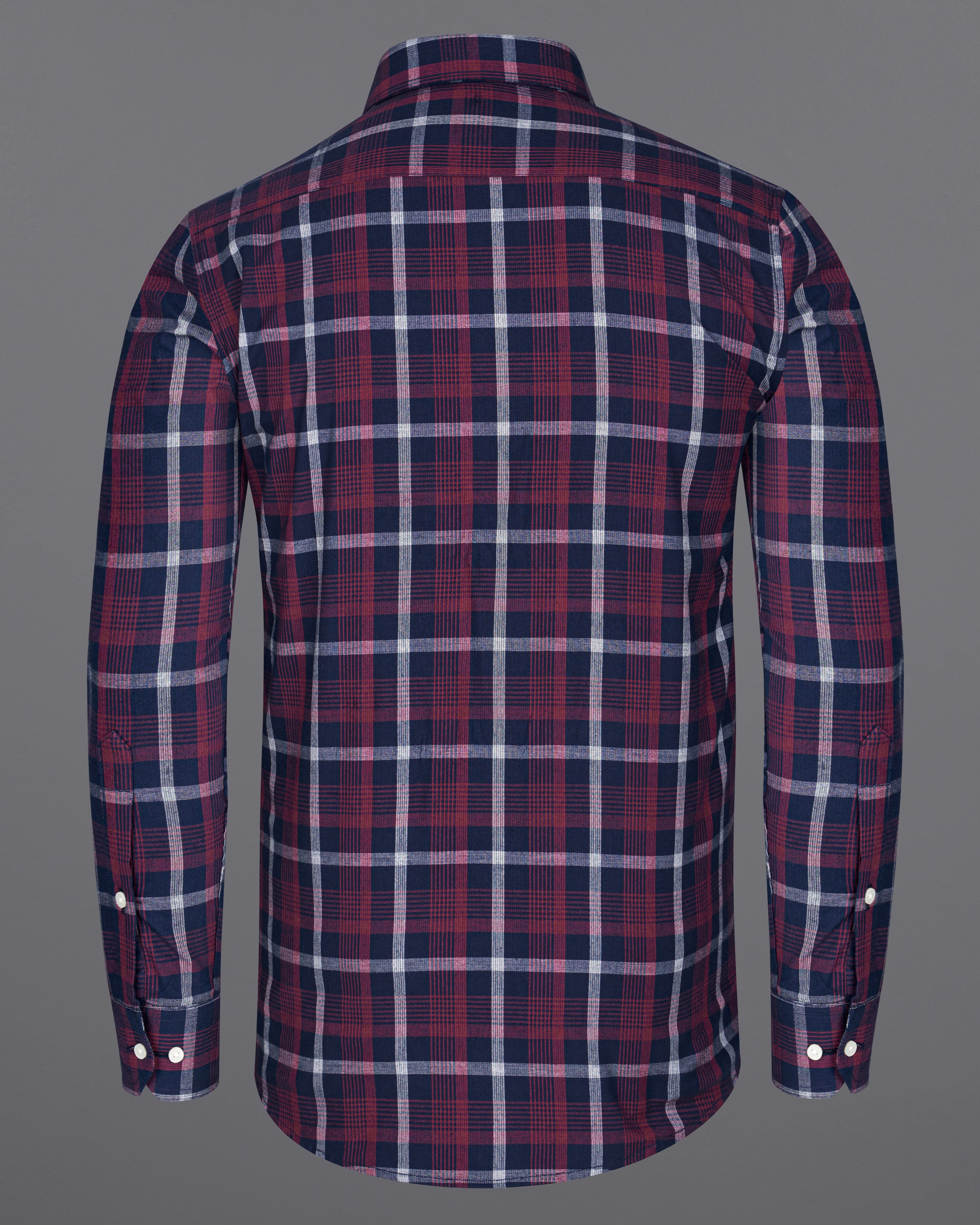 Merlot Red with Haiti Blue Windowpane Heavyweight Corduroy Shirt 8724-38,8724-H-38,8724-39,8724-H-39,8724-40,8724-H-40,8724-42,8724-H-42,8724-44,8724-H-44,8724-46,8724-H-46,8724-48,8724-H-48,8724-50,8724-H-50,8724-52,8724-H-52