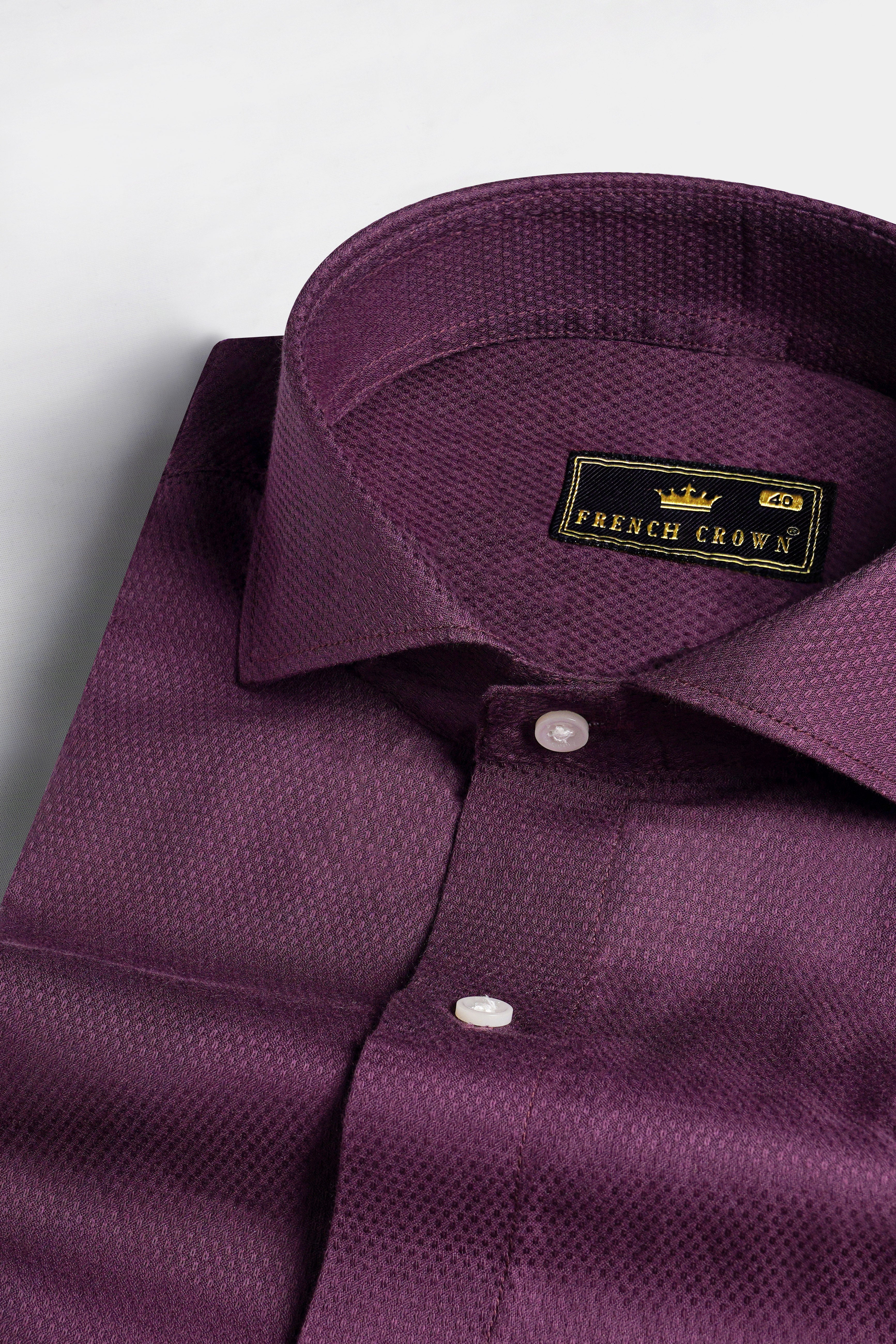 Plum Purple Embroidered Dobby Textured Premium Giza Cotton Designer Shirt 8729-CA-E215-38, 8729-CA-E215-H-38, 8729-CA-E215-39, 8729-CA-E215-H-39, 8729-CA-E215-40, 8729-CA-E215-H-40, 8729-CA-E215-42, 8729-CA-E215-H-42, 8729-CA-E215-44, 8729-CA-E215-H-44, 8729-CA-E215-46, 8729-CA-E215-H-46, 8729-CA-E215-48, 8729-CA-E215-H-48, 8729-CA-E215-50, 8729-CA-E215-H-50, 8729-CA-E215-52, 8729-CA-E215-H-52