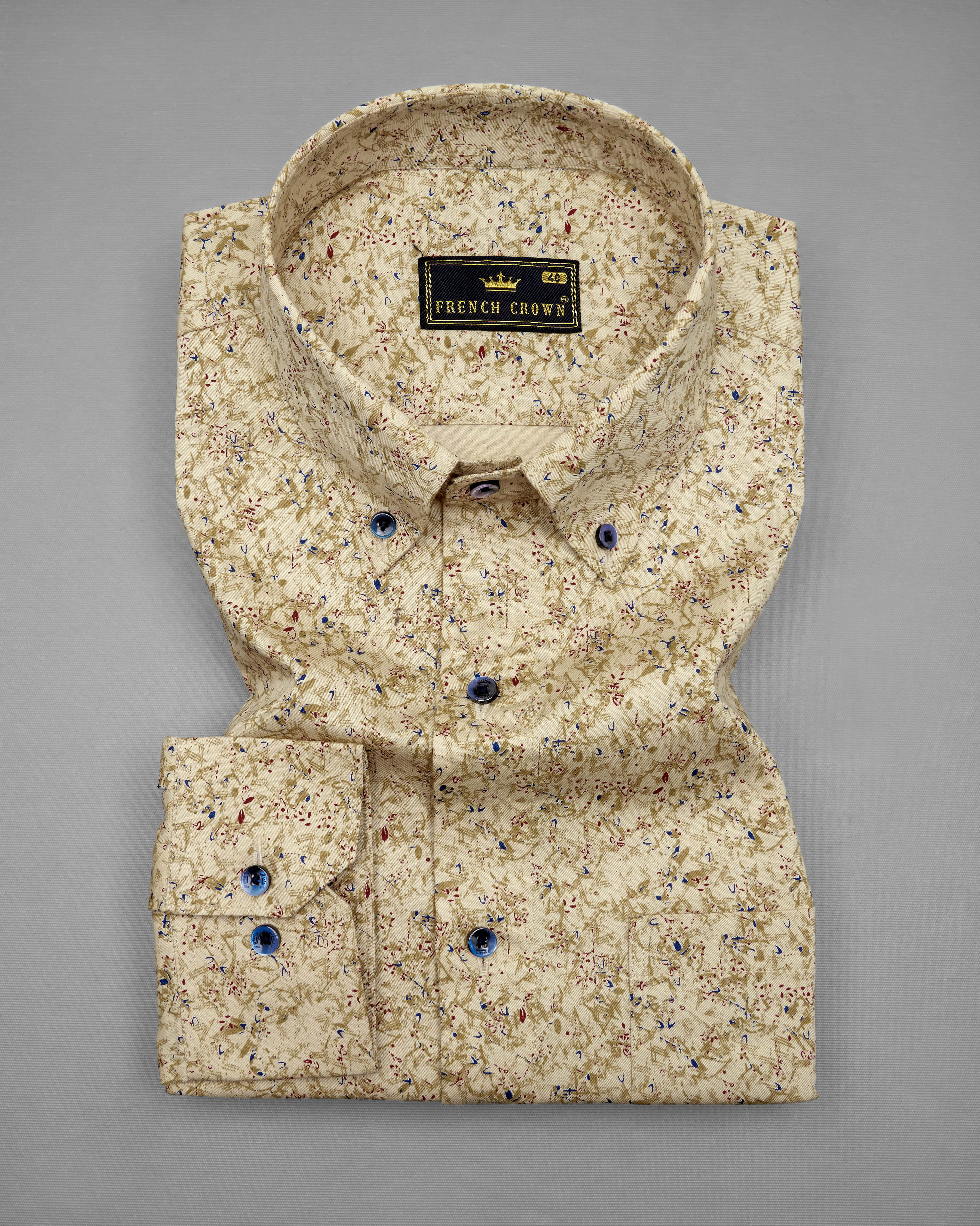 Coriander Brown Ditsy Printed Twill Premium Cotton Shirt 8734-BD-BLE-38,8734-BD-BLE-H-38,8734-BD-BLE-39,8734-BD-BLE-H-39,8734-BD-BLE-40,8734-BD-BLE-H-40,8734-BD-BLE-42,8734-BD-BLE-H-42,8734-BD-BLE-44,8734-BD-BLE-H-44,8734-BD-BLE-46,8734-BD-BLE-H-46,8734-BD-BLE-48,8734-BD-BLE-H-48,8734-BD-BLE-50,8734-BD-BLE-H-50,8734-BD-BLE-52,8734-BD-BLE-H-52