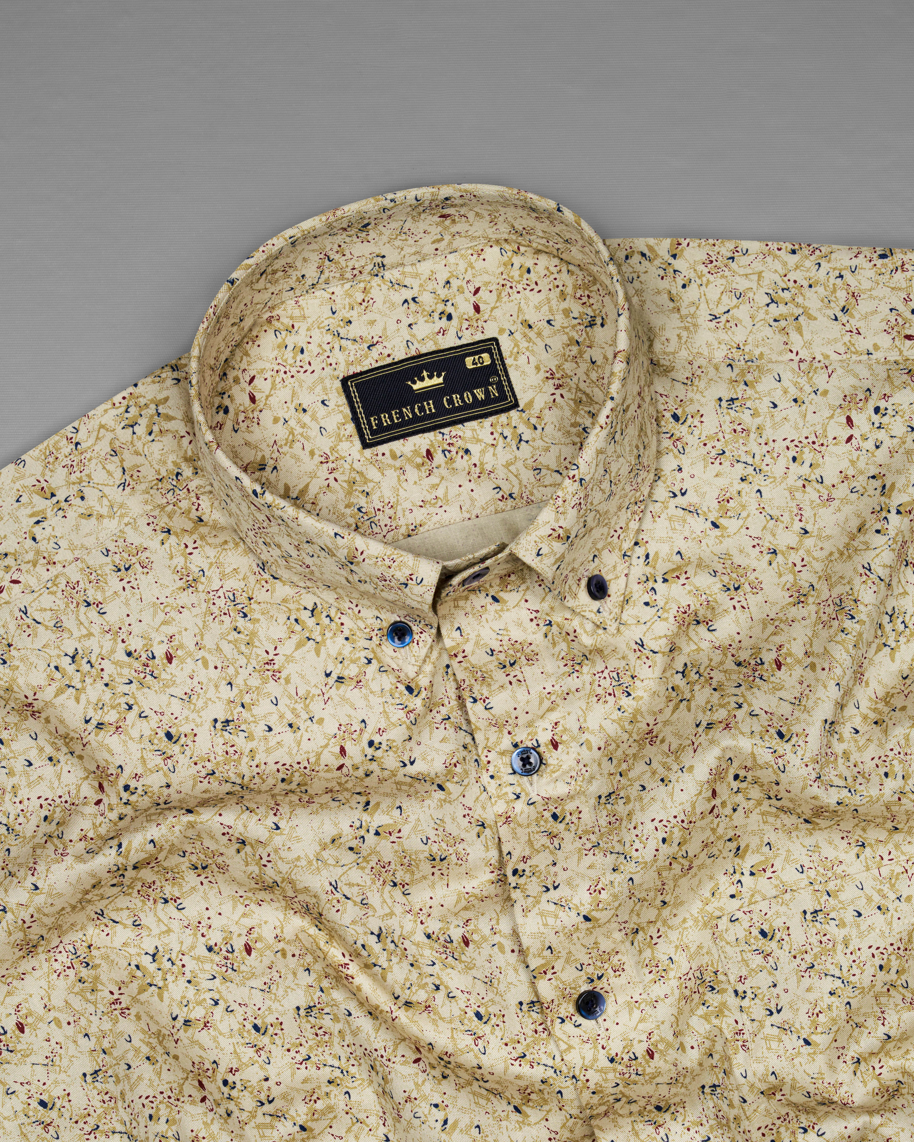 Coriander Brown Ditsy Printed Twill Premium Cotton Shirt 8734-BD-BLE-38,8734-BD-BLE-H-38,8734-BD-BLE-39,8734-BD-BLE-H-39,8734-BD-BLE-40,8734-BD-BLE-H-40,8734-BD-BLE-42,8734-BD-BLE-H-42,8734-BD-BLE-44,8734-BD-BLE-H-44,8734-BD-BLE-46,8734-BD-BLE-H-46,8734-BD-BLE-48,8734-BD-BLE-H-48,8734-BD-BLE-50,8734-BD-BLE-H-50,8734-BD-BLE-52,8734-BD-BLE-H-52