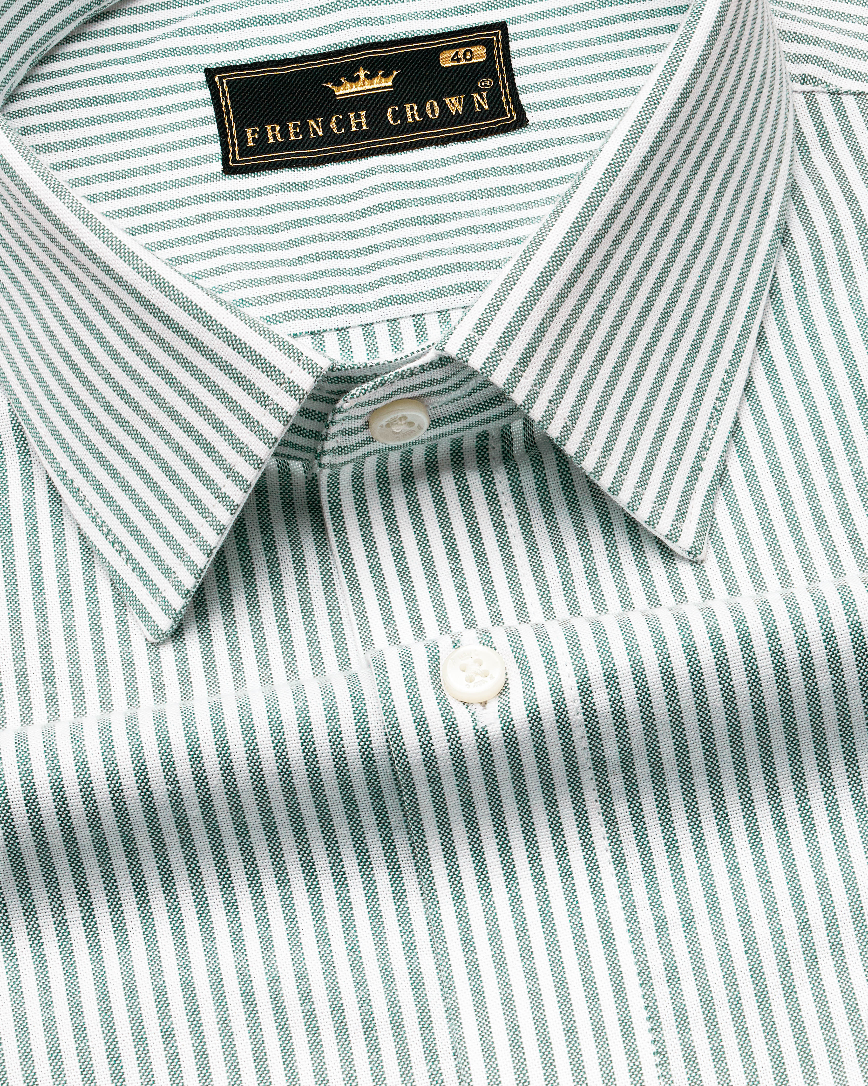 Gunsmoke Green Pinstriped Royal Oxford Shirt 8746-38,8746-H-38,8746-39,8746-H-39,8746-40,8746-H-40,8746-42,8746-H-42,8746-44,8746-H-44,8746-46,8746-H-46,8746-48,8746-H-48,8746-50,8746-H-50,8746-52,8746-H-52