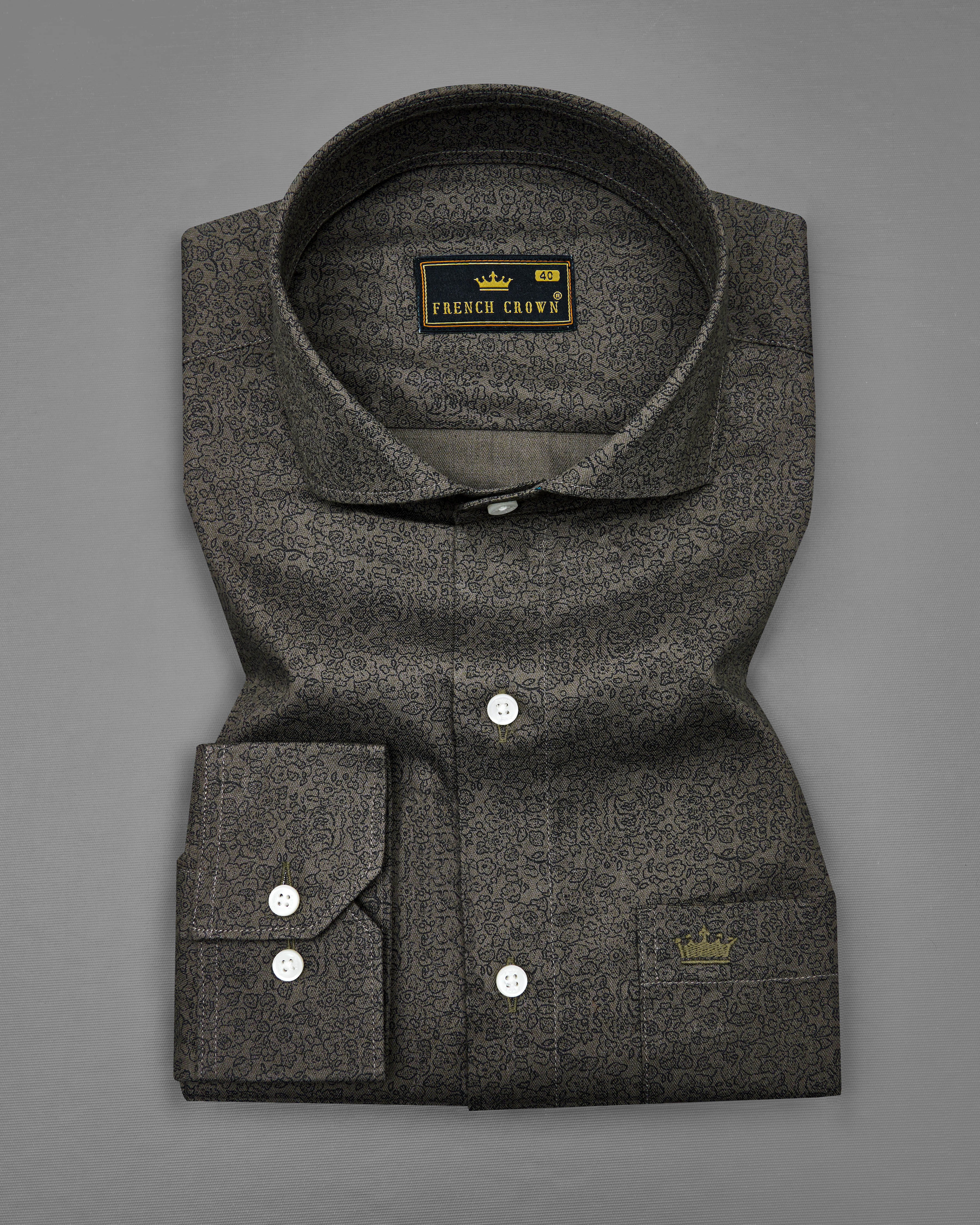 Dorado Brown Ditsy Printed Dobby Premium Giza Cotton Shirt 8779-CA-38,8779-CA-H-38,8779-CA-39,8779-CA-H-39,8779-CA-40,8779-CA-H-40,8779-CA-42,8779-CA-H-42,8779-CA-44,8779-CA-H-44,8779-CA-46,8779-CA-H-46,8779-CA-48,8779-CA-H-48,8779-CA-50,8779-CA-H-50,8779-CA-52,8779-CA-H-52