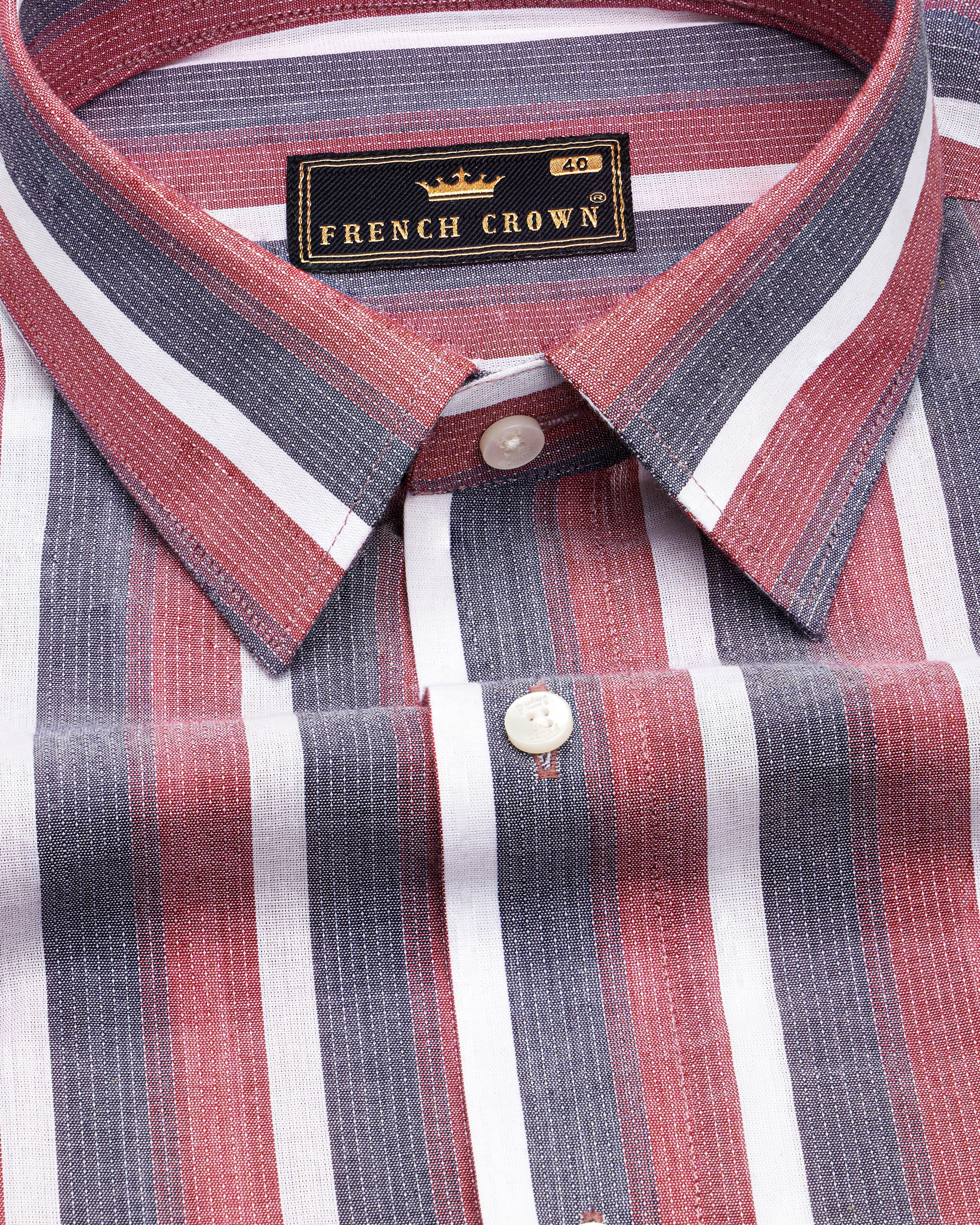 Bashful Pink with Shuttle Gray Striped Dobby Textured Premium Giza Cotton Shirt 8789-38,8789-H-38,8789-39,8789-H-39,8789-40,8789-H-40,8789-42,8789-H-42,8789-44,8789-H-44,8789-46,8789-H-46,8789-48,8789-H-48,8789-50,8789-H-50,8789-52,8789-H-52