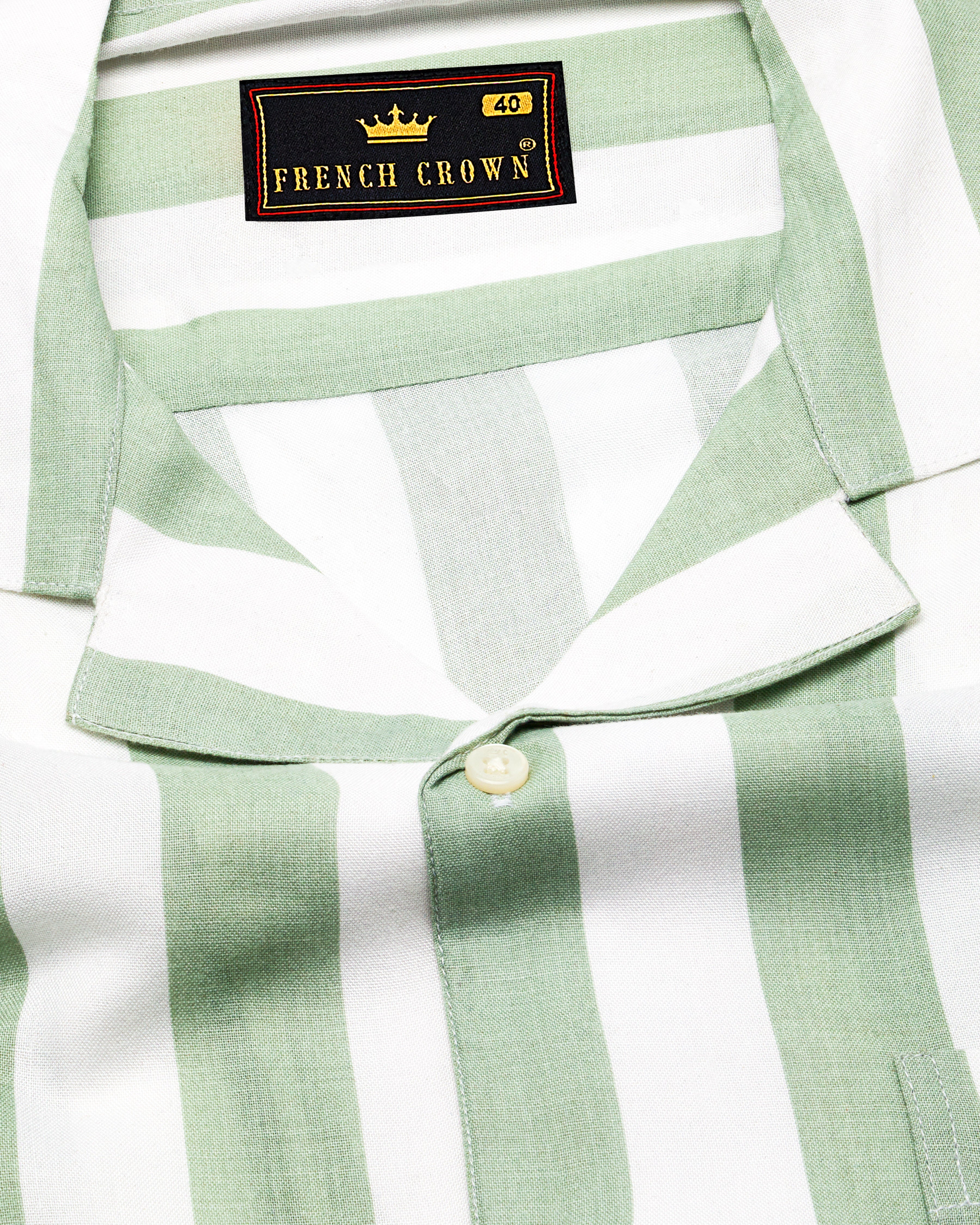 Coriander Green with Bright White Striped Premium Tencel Shirt 8795-CC-38,8795-CC-H-38,8795-CC-39,8795-CC-H-39,8795-CC-40,8795-CC-H-40,8795-CC-42,8795-CC-H-42,8795-CC-44,8795-CC-H-44,8795-CC-46,8795-CC-H-46,8795-CC-48,8795-CC-H-48,8795-CC-50,8795-CC-H-50,8795-CC-52,8795-CC-H-52